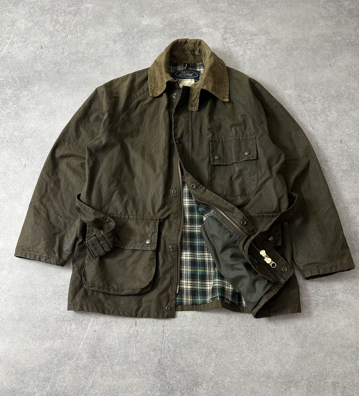 Ford Vintage Ford Country Coat For Formula One Waxed jacket mens Size US L / EU 52-54 / 3 - 3 Thumbnail
