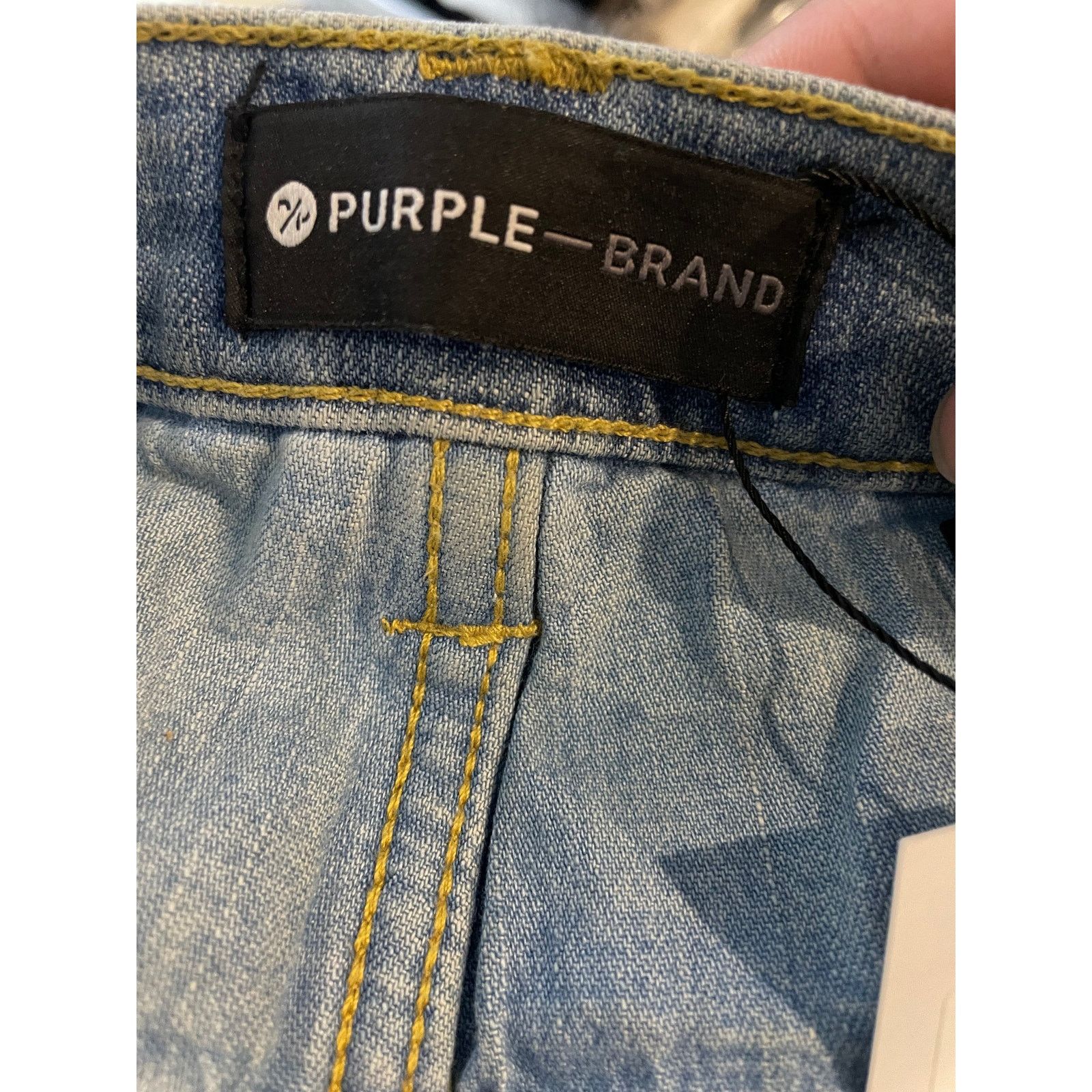 Purple Brand Purple Jeans Light Wash Ripped Used 32 Size US 32 / EU 48 - 4 Thumbnail
