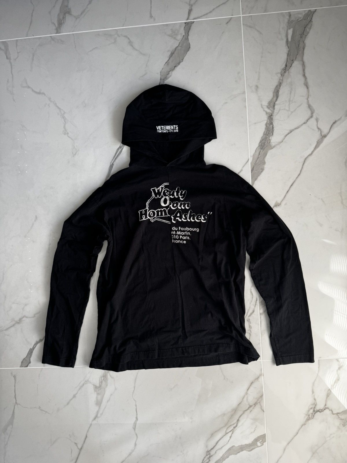 Vetements SS18 WE LOVE OUR HOMETOWN HOODID | Grailed