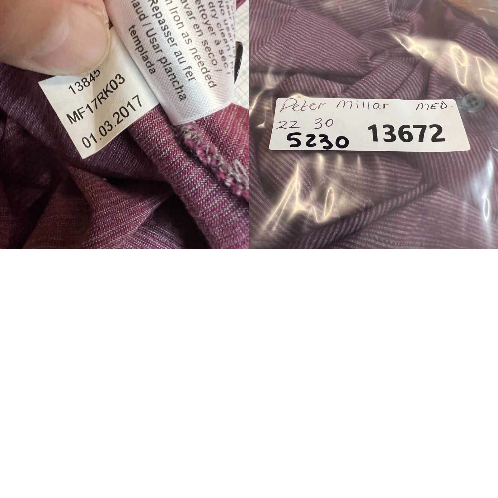 Peter Millar VINTAGE Peter Millar Polo Shirt Men Medium Purple Striped Silk Blend Short Sleeve Casual Size US M / EU 48-50 / 2 - 8 Thumbnail