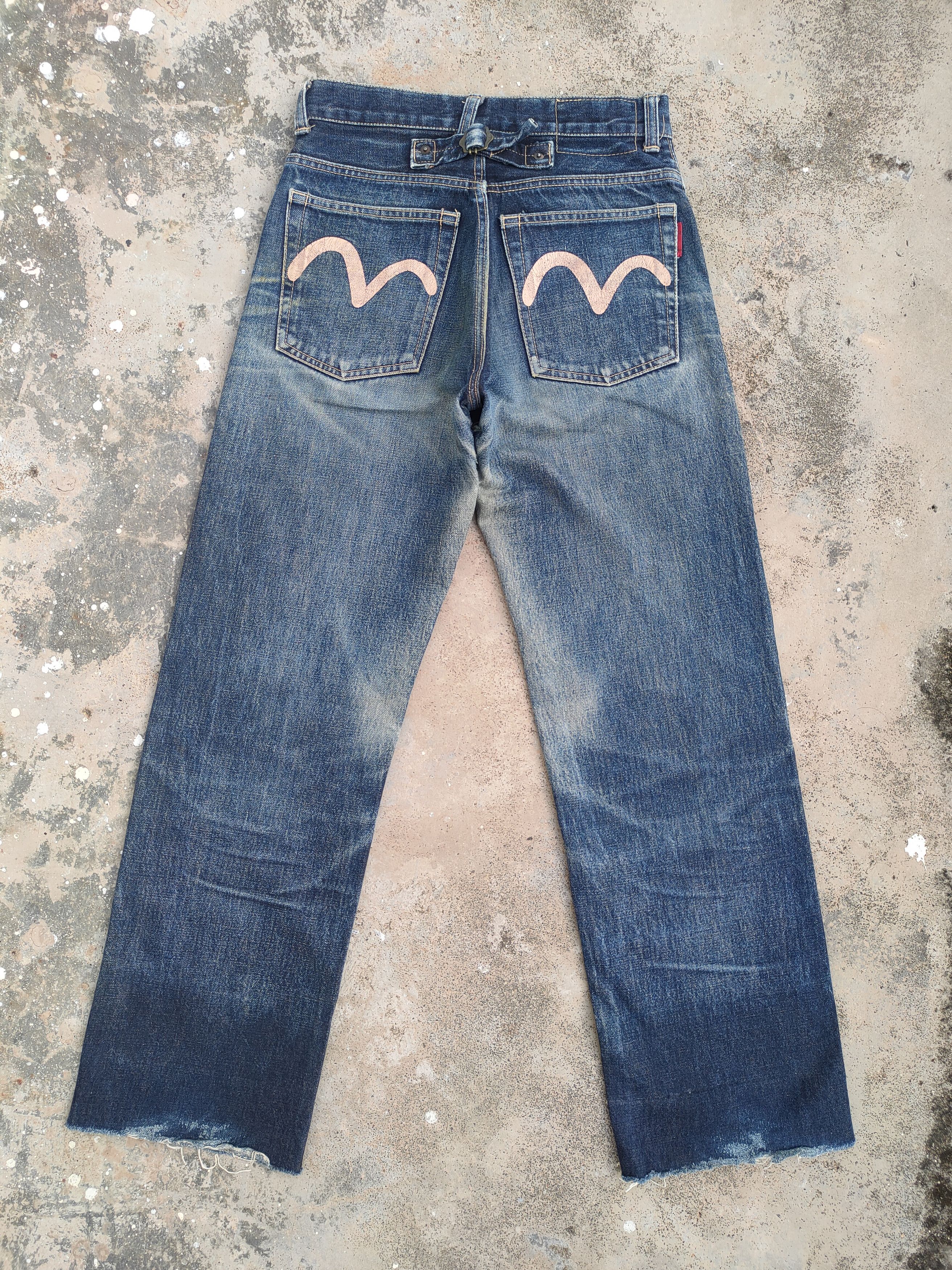 Japanese Brand VINTAGE SELVEDGE BUTTON FLY RIPPED JEANS DENIM PANTS Size US 27 - 1 Thumbnail