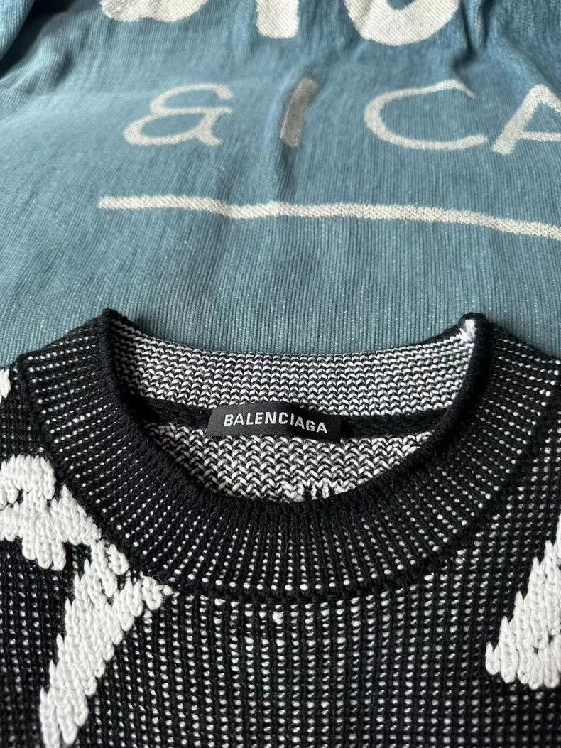 Balenciaga Balenciaga Black and White Sweater-2505 Size US XS / EU 42 / 0 - 3 Thumbnail