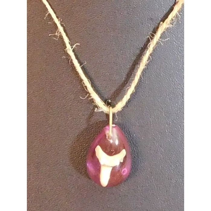 Other Purple Teardrop Shark Tooth Pendant Necklace Size ONE SIZE - 3 Thumbnail