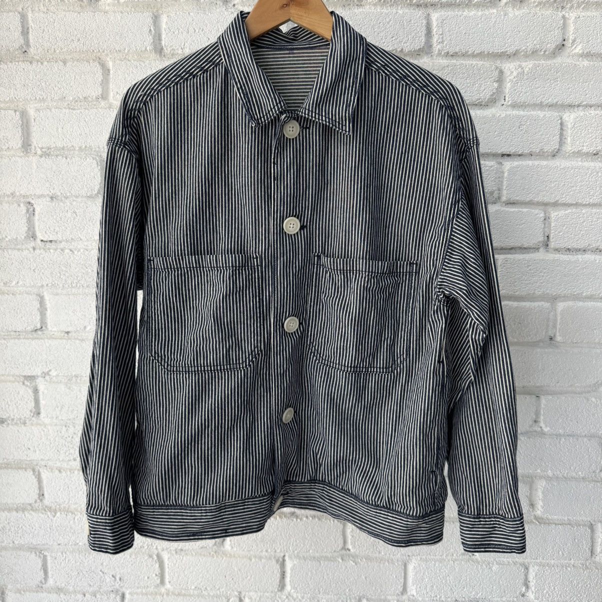 Japanese Brand × Vintage Hickory Stripes Jacket Size US S / EU 44-46 / 1 - 1 Thumbnail