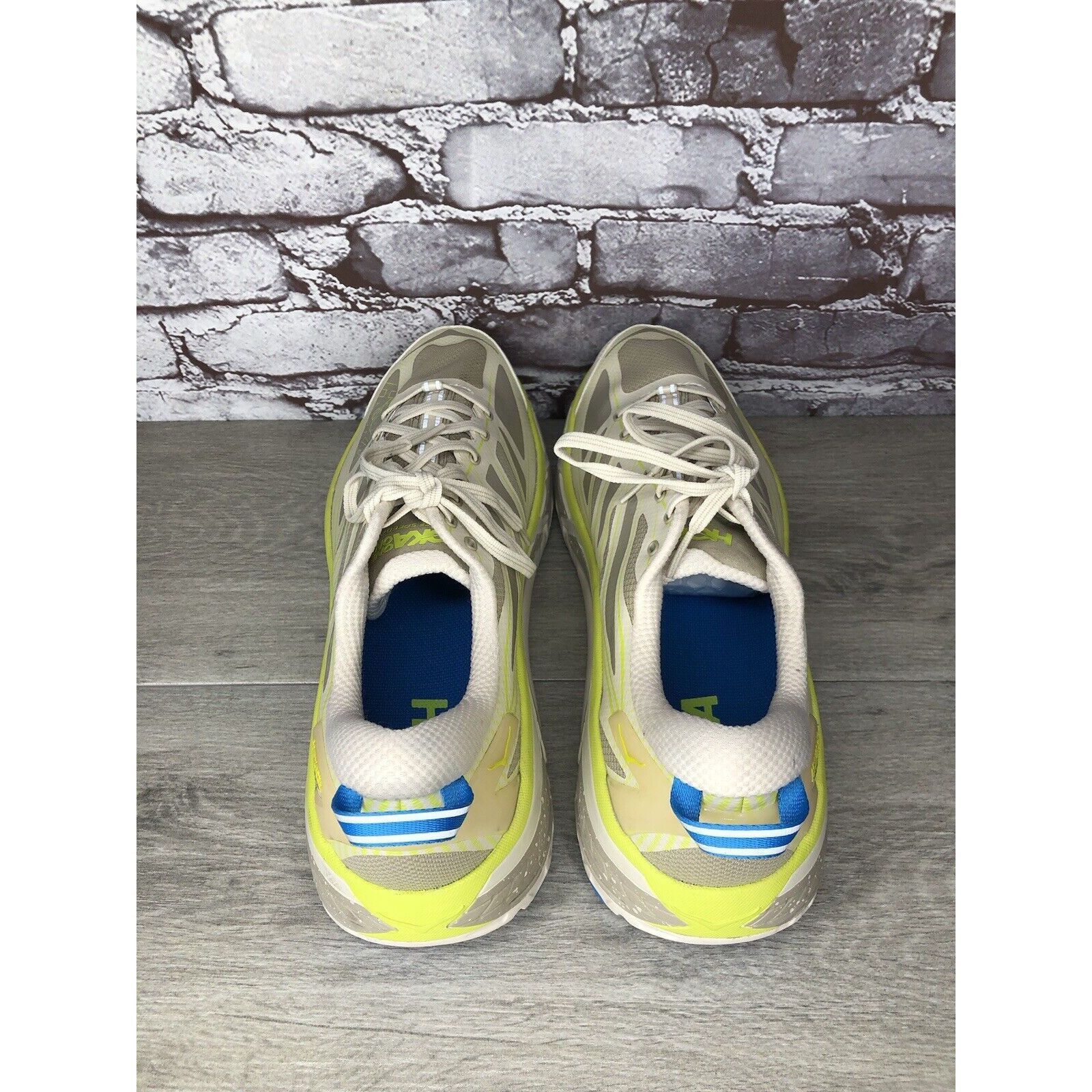 Hoka Hoka One Mafate Speed 2 Eggnog Gray Mesh Neon Yellow Running Size US 14 / EU 47 - 6 Thumbnail