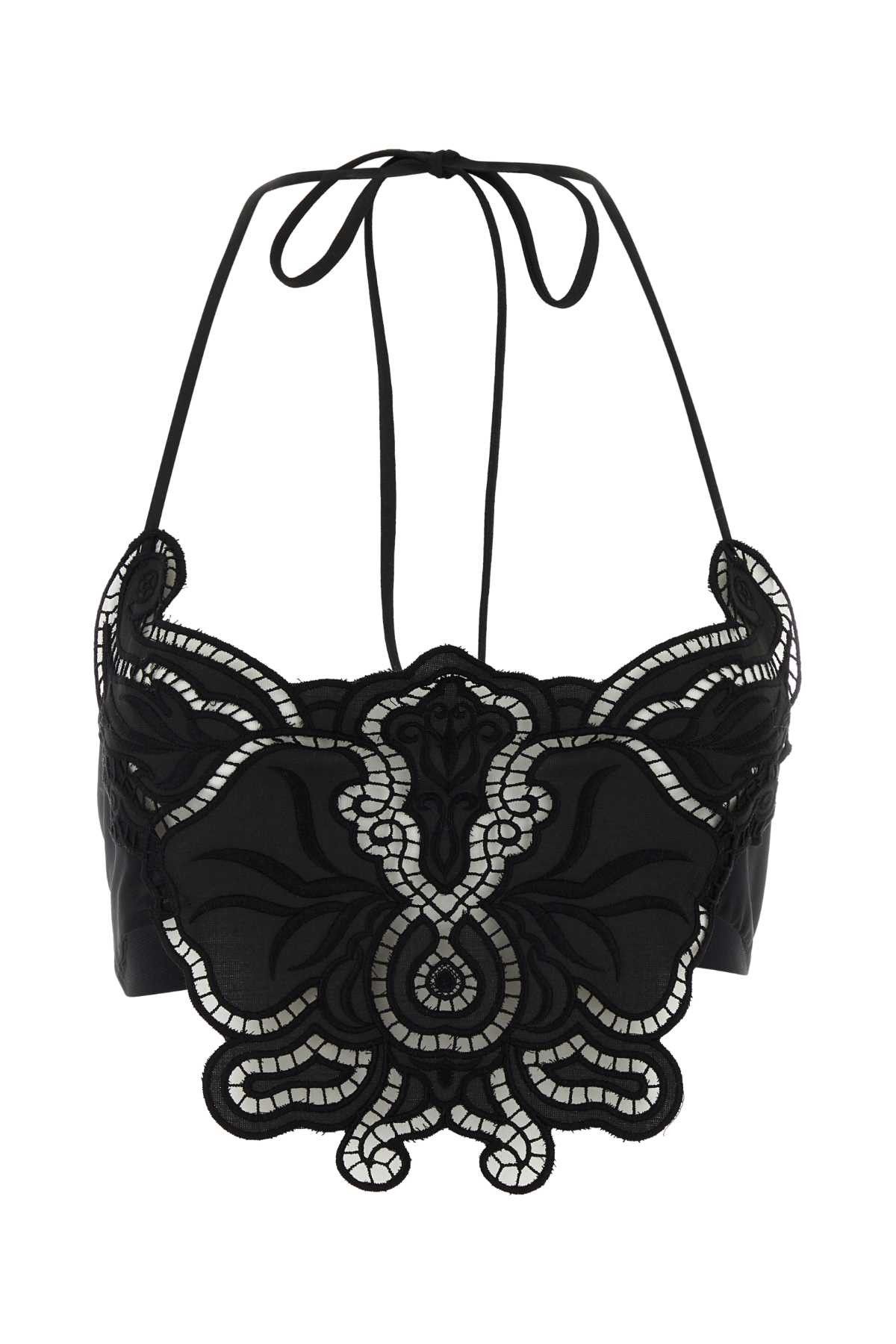 Blumarine Black Lace Top Size M / US 6-8 / IT 42-44 - 1 Thumbnail