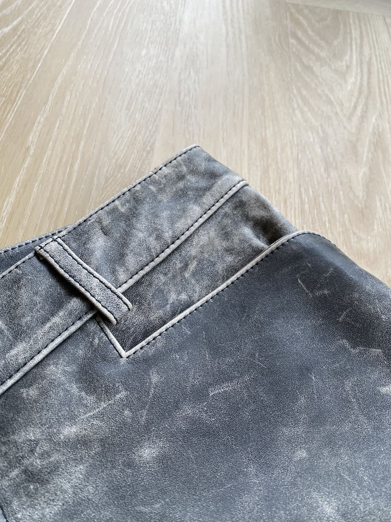 Martin Asbjorn $1035 - Distressed Leather - Flared Trousers Size US 30 / EU 46 - 10 Thumbnail