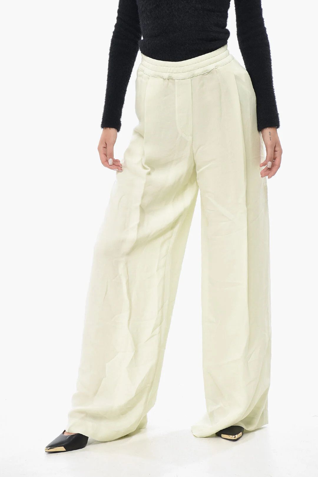 Off-White og1mm0426 Wide-Leg Pant in Green Size 32" / US 10 / IT 46 - 1 Thumbnail