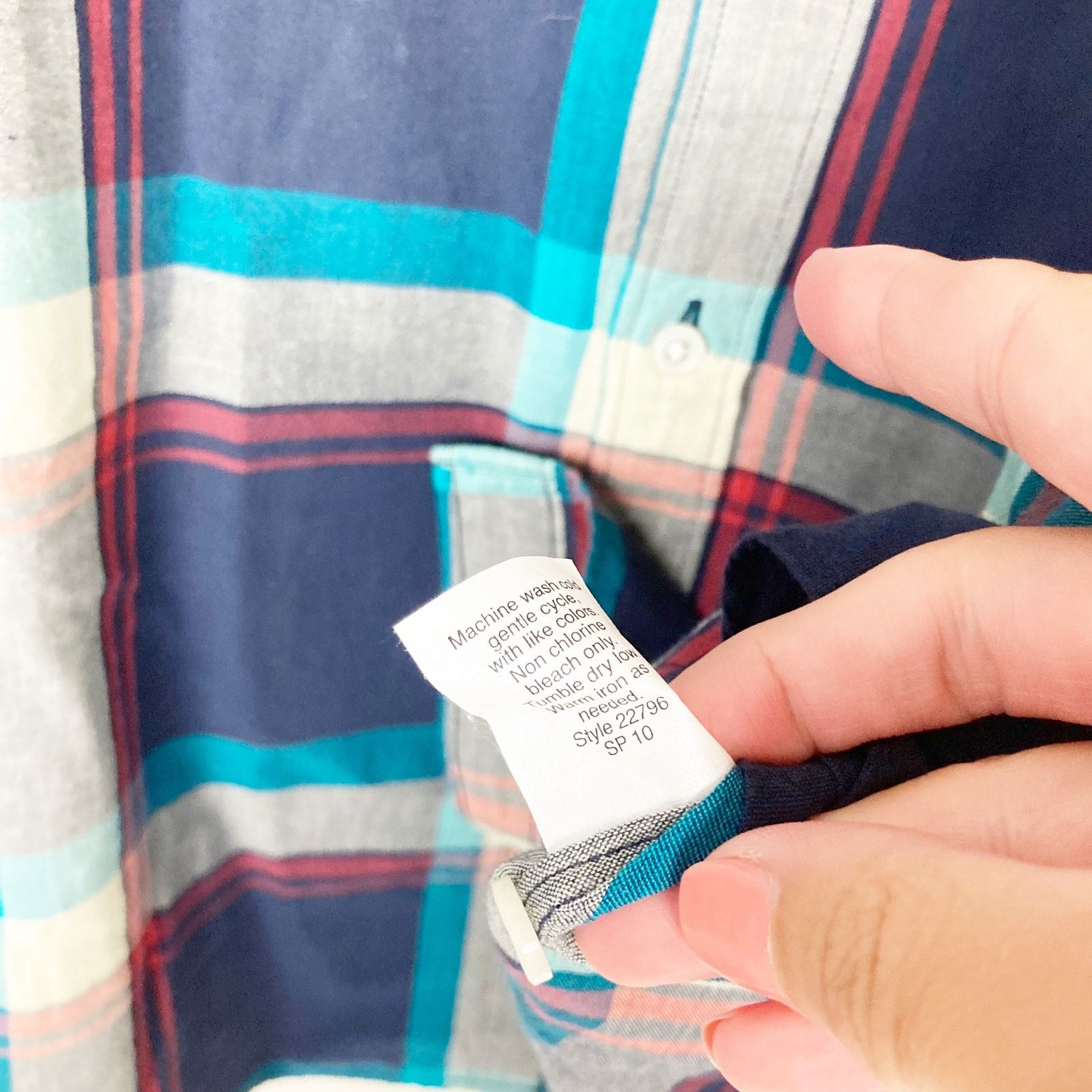 J.Crew J. Crew Blue Red Gray Plaid Long Sleeve Button Down Sz L Size US L / EU 52-54 / 3 - 5 Thumbnail