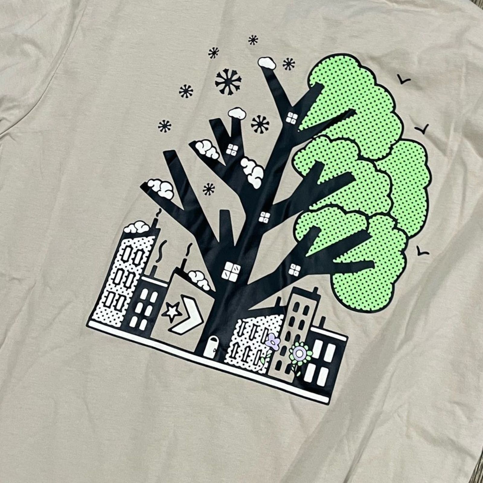 Converse NWT Converse Tree Of Life Fleece Tee Long Sleeve Crewneck M Size US M / EU 48-50 / 2 - 6 Thumbnail