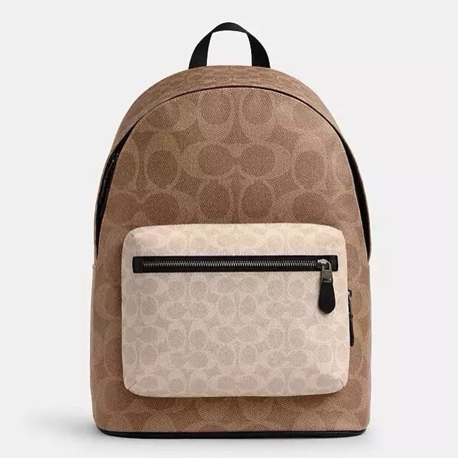 Coach NWT Coach Men’s West Backpack Signature CAB59 Sand/Tan Size ONE SIZE - 5 Thumbnail