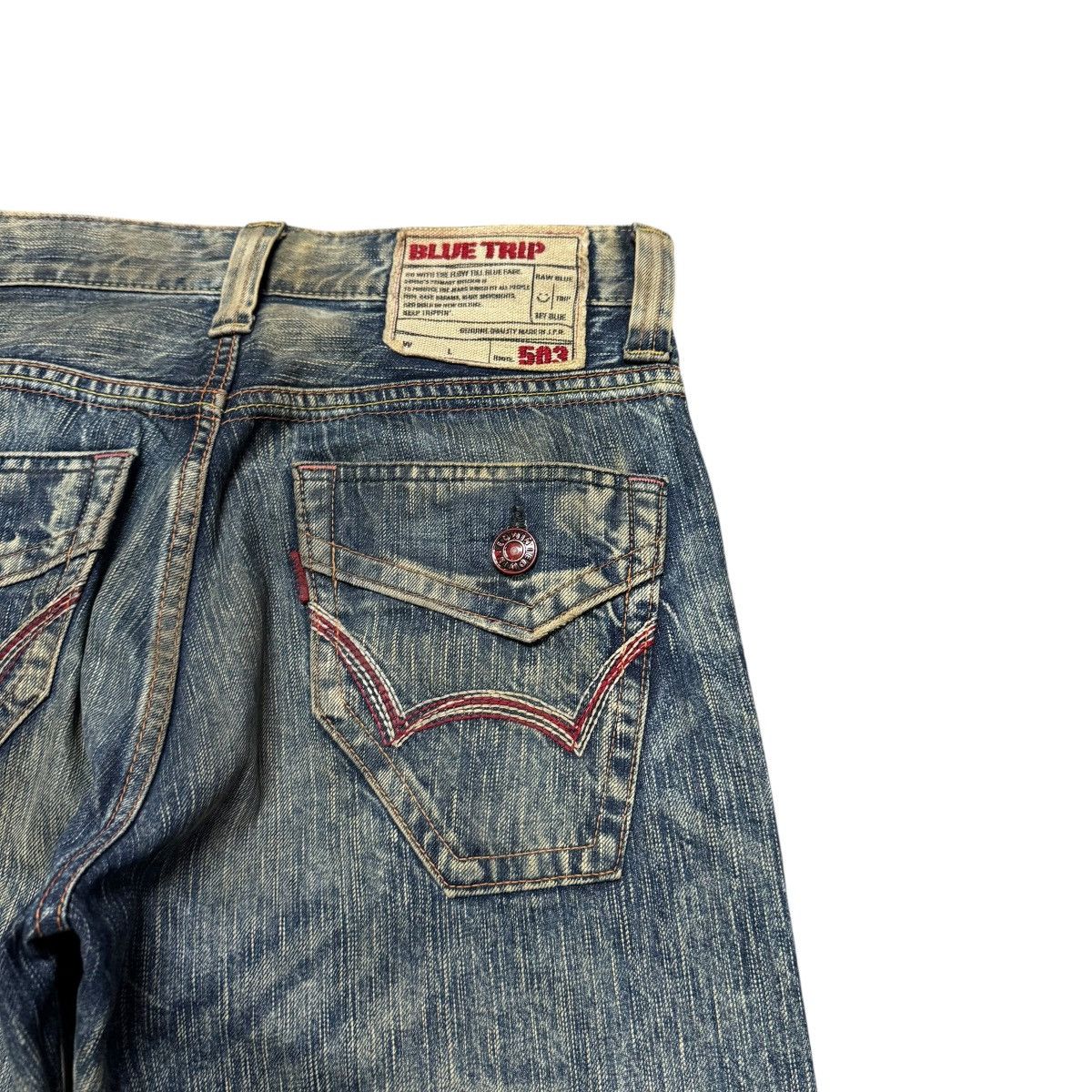 Edwin Vintage Edwin 503 Mudwash Denim Distressed Jeans Size US 31 - 12 Thumbnail