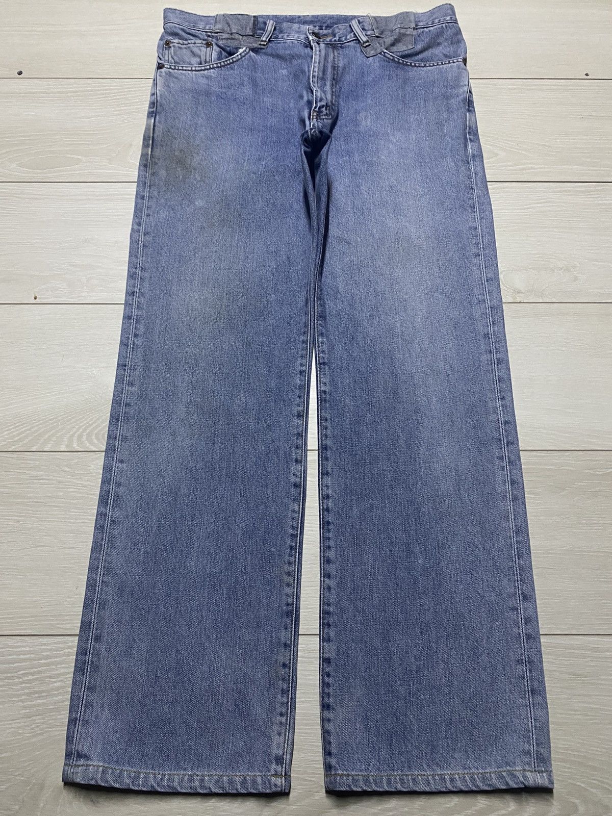 Edwin Vintage Edwin 503 Faded Wash Patches Distressed Loose Jeans Size US 35 - 1 Thumbnail