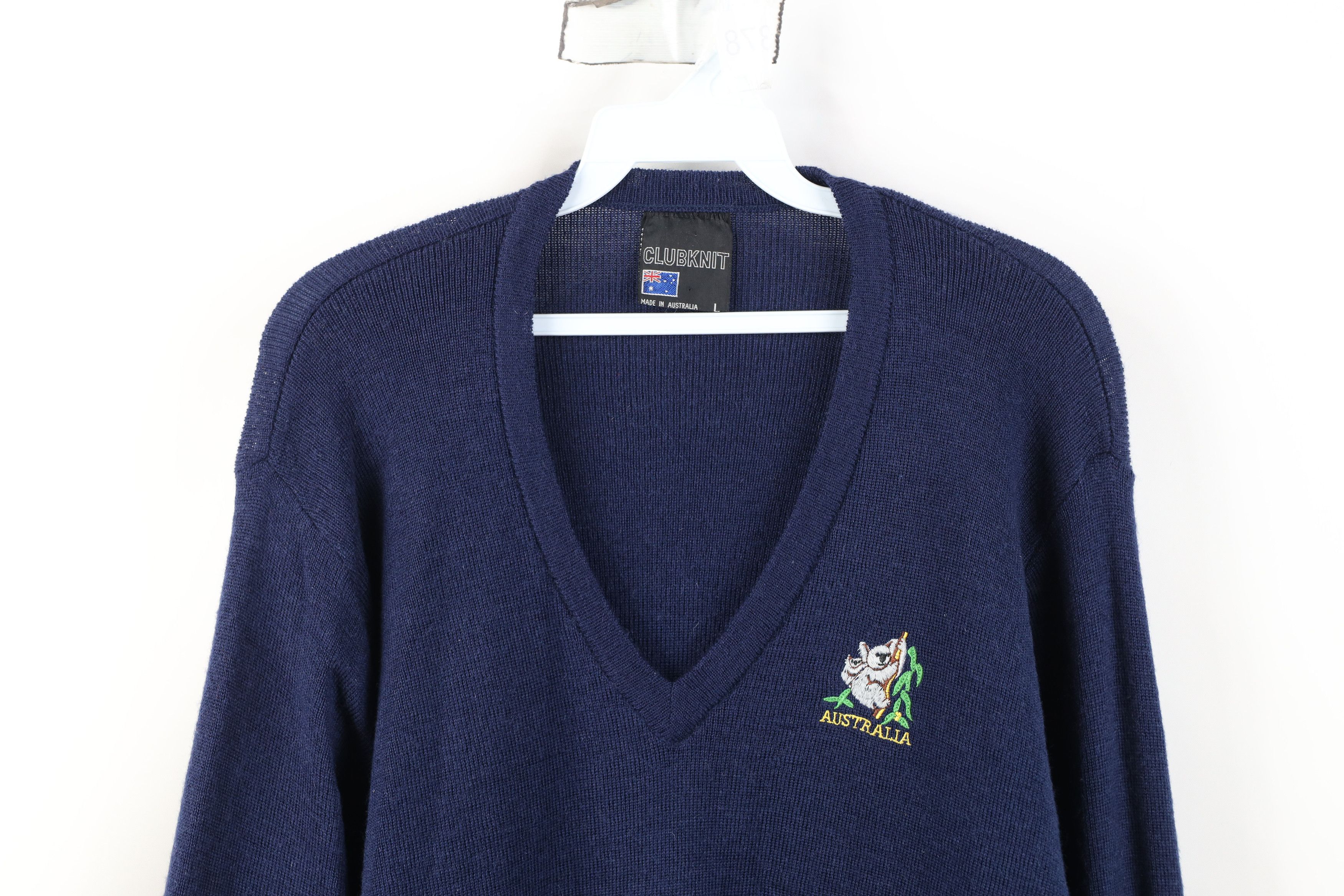 Vintage Vintage 90s Streetwear Australia Koala Bear Sweater Blue Size L / US 10 / IT 46 - 2 Thumbnail