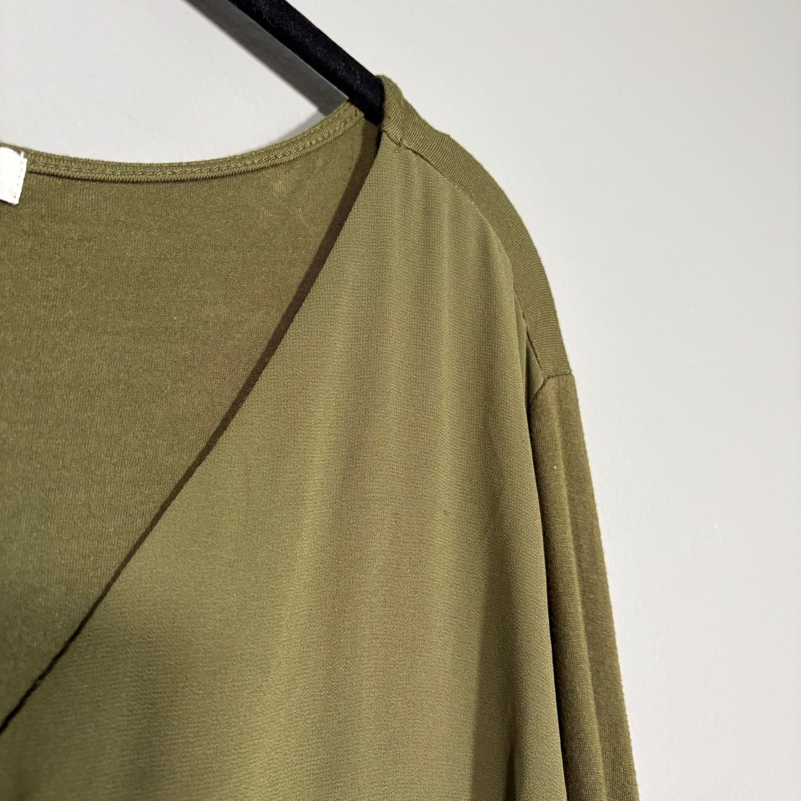 Other Dressbarn Olive Green Chiffon Panel Minimalist Blouse - 3X Size 3XL / US 20-22 - 2 Thumbnail