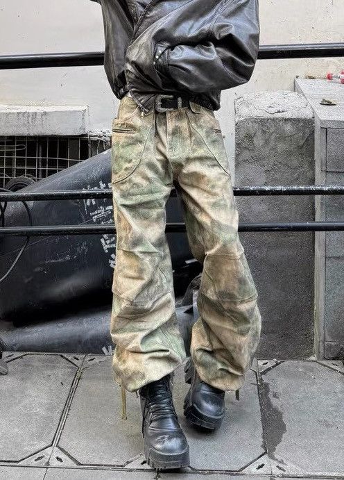 Japanese Brand × Vintage Avant garde punk camouflage pleated utility work pants Size US 28 / EU 44 - 5 Thumbnail