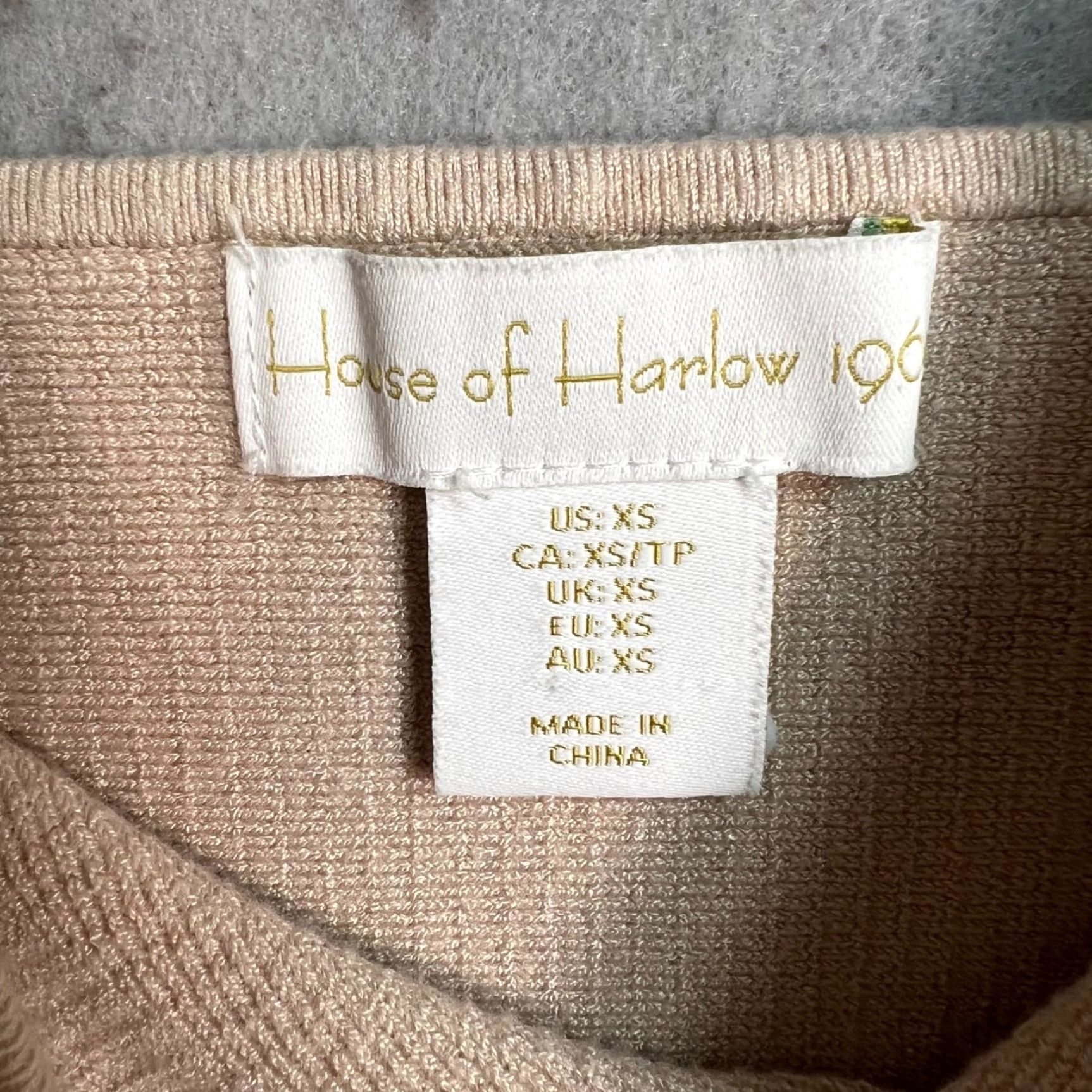 Vintage VINTAGE House Of Harlow 1960 Beige Ribbed Crop Top Womens Size XS Size XS / US 0-2 / IT 36-38 - 3 Thumbnail