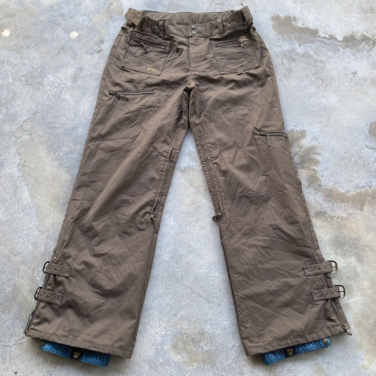 Beauty Beast × Quiksilver × Vintage Roxy Snow Bondage Multi Zip Pocket Ski Pants Size US 36 / EU 52 - 1 Thumbnail