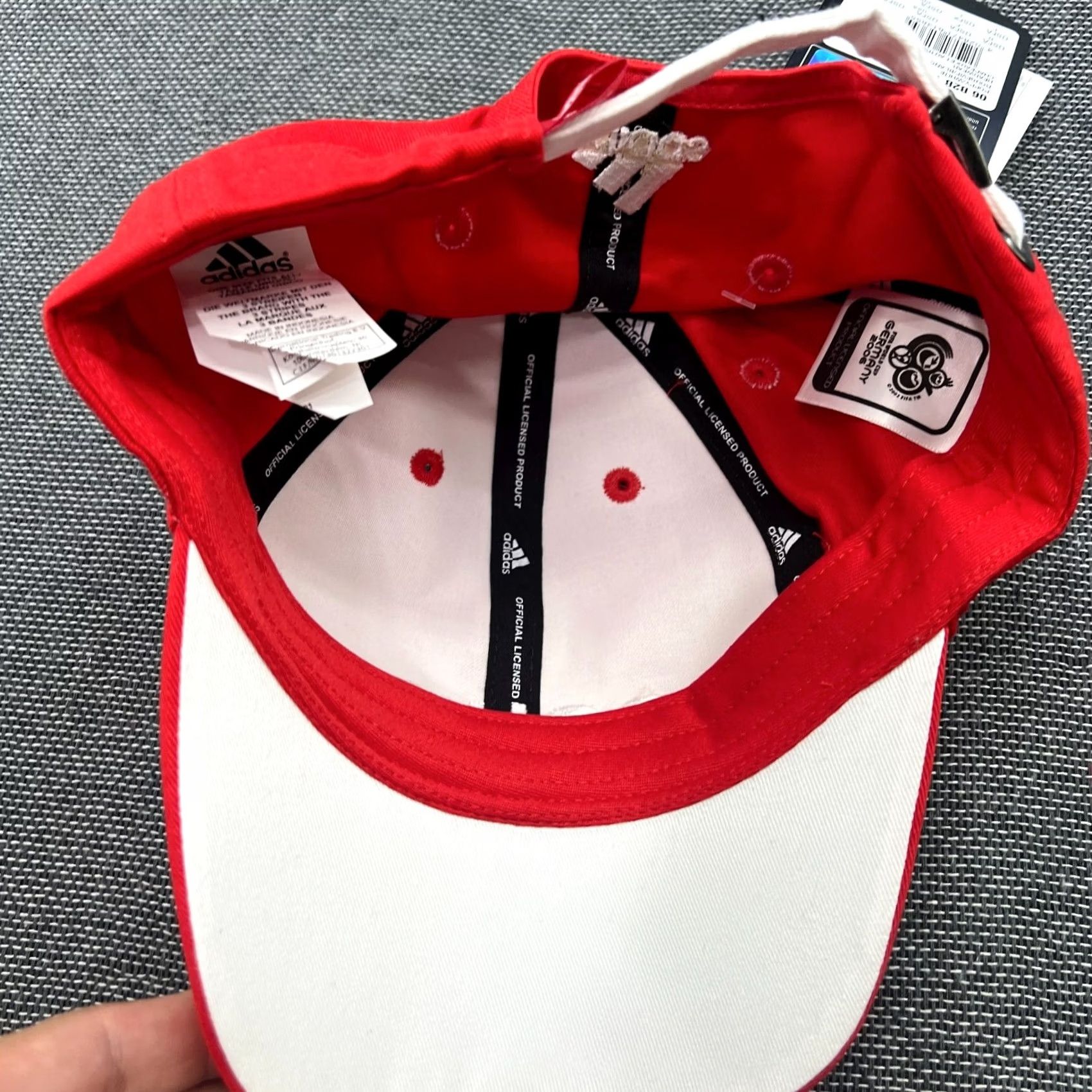 Adidas Adidas Red Baseball Cap FIFA World Cup Germany 2006 Big Logo TOSHIBA Vintage Style Unisex Adults One Size Size ONE SIZE - 5 Thumbnail