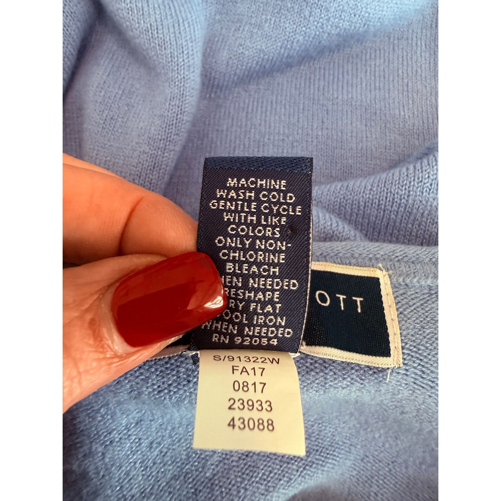Other Karen Scott Blue Knit Sweater Women 3/4 Sleeve 1X - A009 Size XXL / US 16-18 / IT 52-54 - 5 Thumbnail