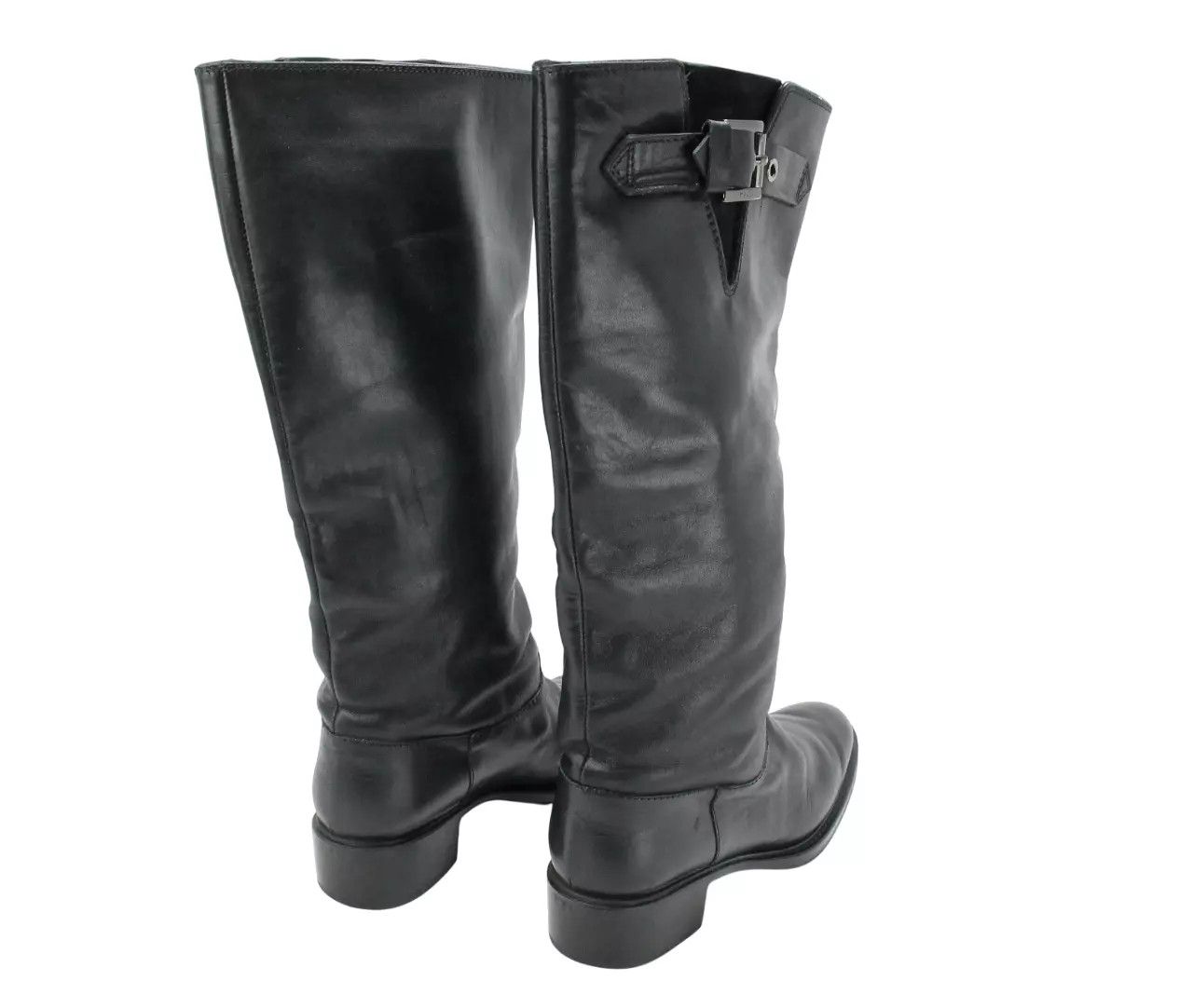 Tod's TOD'S Shoes Women's EU 37 Black Leather Block Heel Mid Top Size US 7 / IT 37 - 4 Thumbnail
