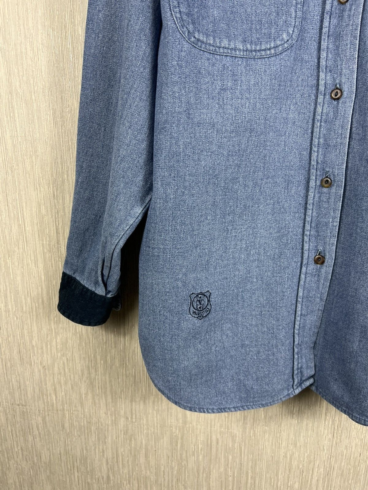 Valentino Vintage 90s Valentino Garavani classic pocket flannel shirt Size M / US 6-8 / IT 42-44 - 6 Thumbnail