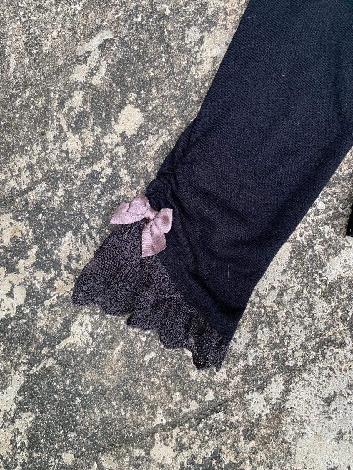 Japanese Brand axes femme Japan Trim Knotted Rose Black Longsleeve Top Size M / US 6-8 / IT 42-44 - 2 Thumbnail