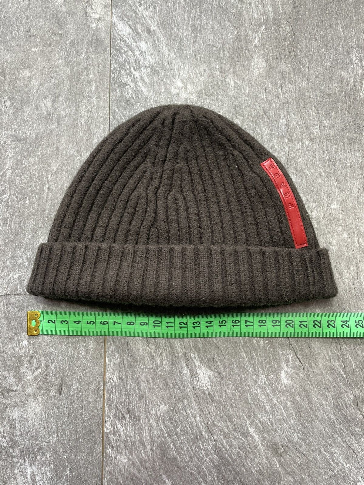 Prada Prada Vintage Wool Beanie Red Tab Logo Hat Size ONE SIZE - 6 Thumbnail