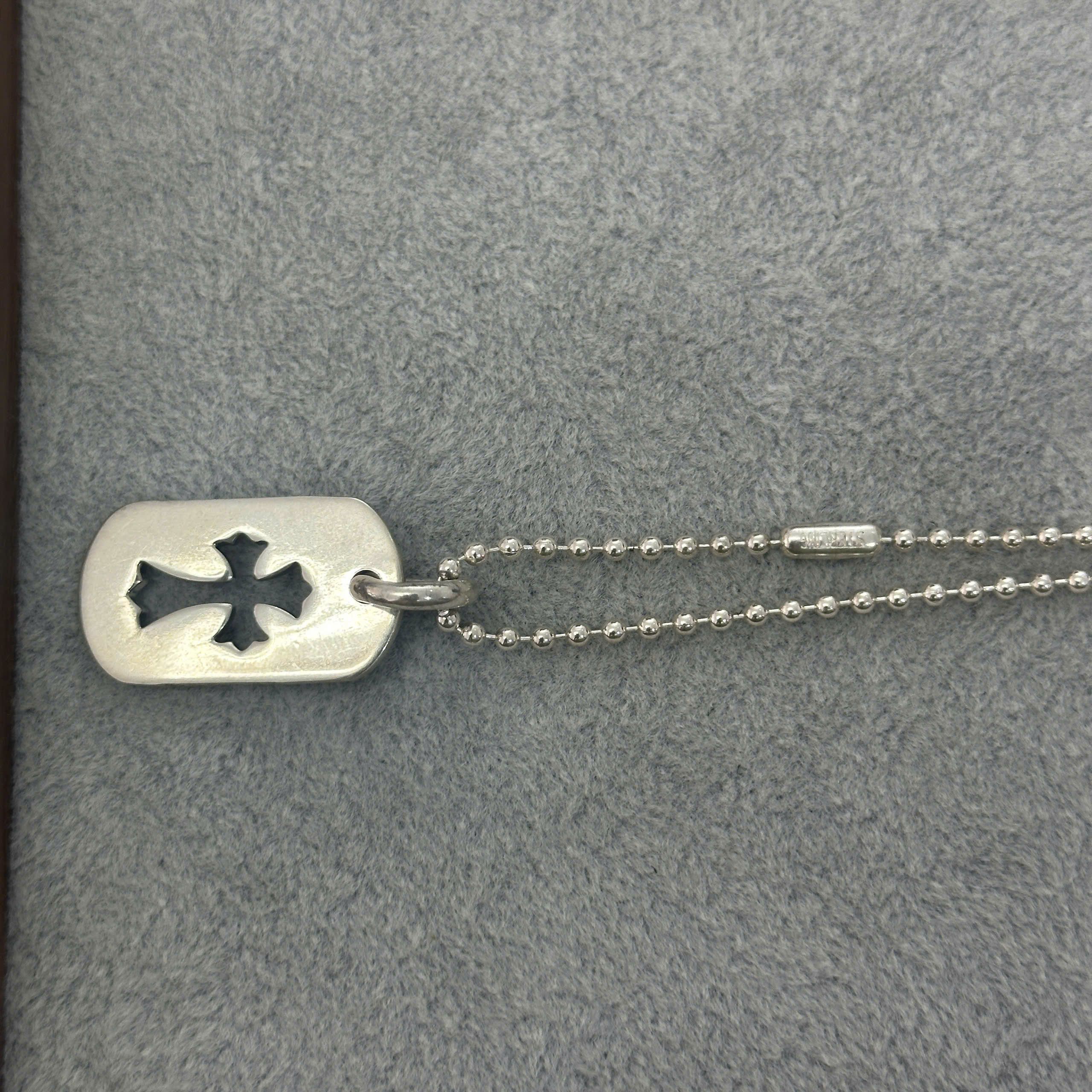 Chrome Hearts Chrome Hearts Dog SML Coss sliver necklace Size ONE SIZE - 7 Thumbnail