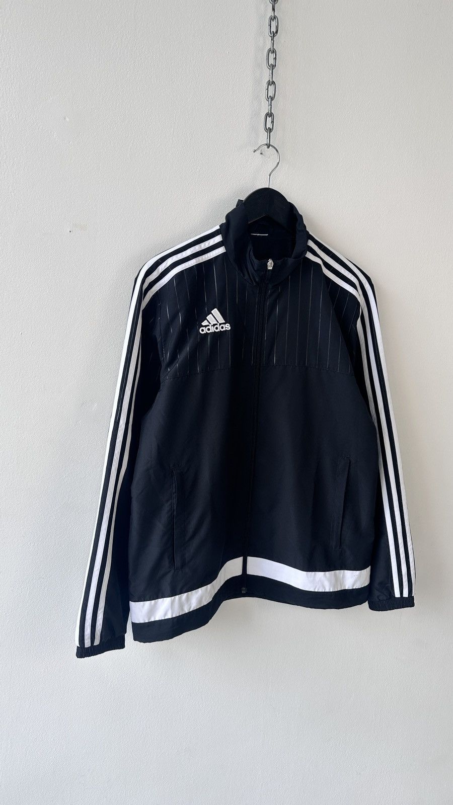 Adidas Vintage Adidas Tracksuit Top Jacket Black Terrace Casuals M Size US M / EU 48-50 / 2 - 3 Thumbnail
