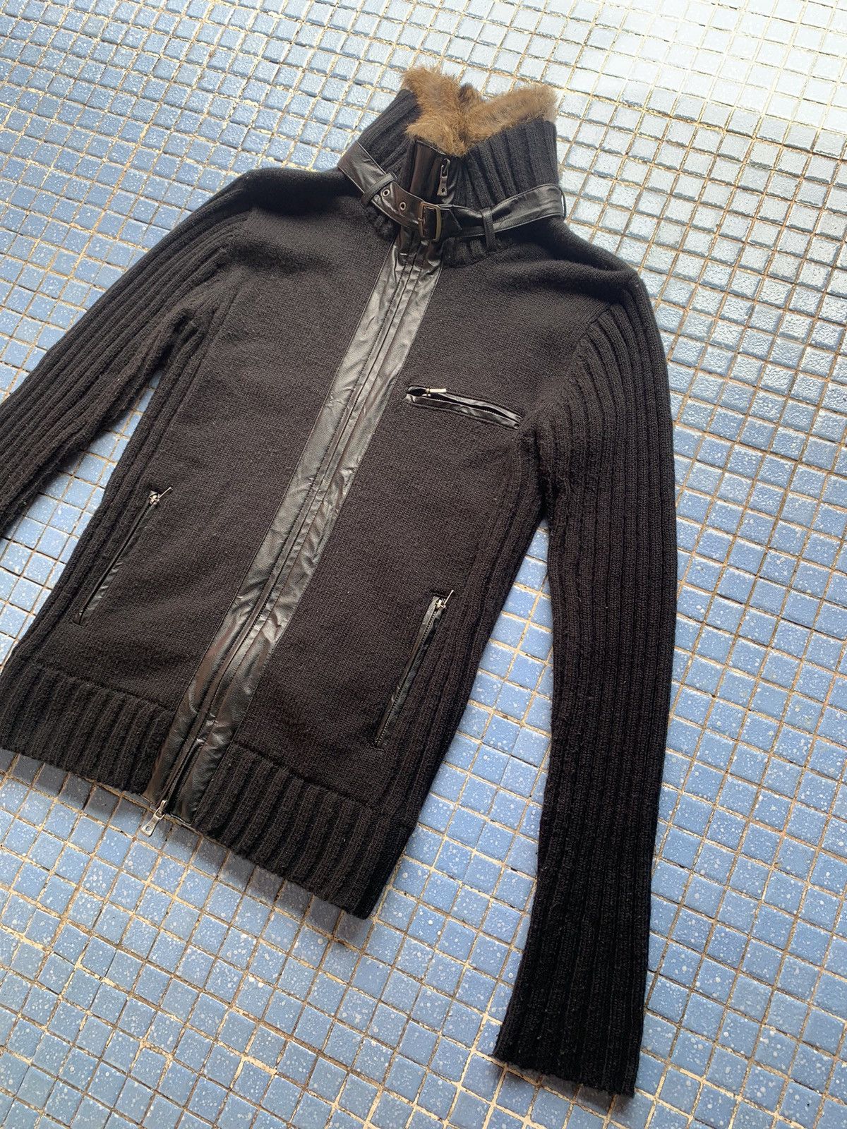 If Six Was Nine In the attic mink fur jacket/sweater acrylic + wool meterial Size L / US 10 / IT 46 - 4 Thumbnail