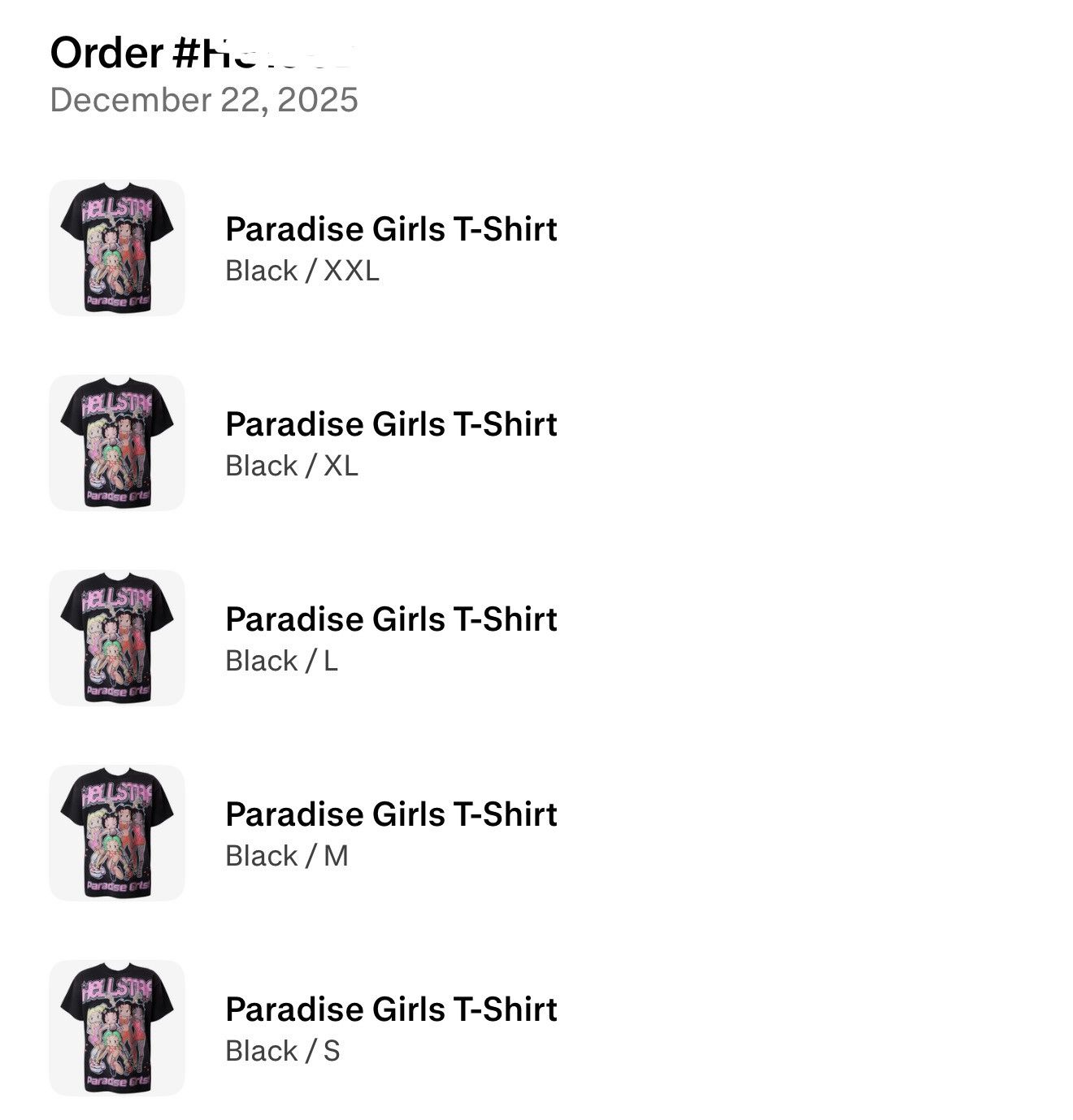 HELLSTAR Hellstar Paradise Girls T-Shirt ORDER CONFIRMED Size US L / EU 52-54 / 3 - 4 Thumbnail