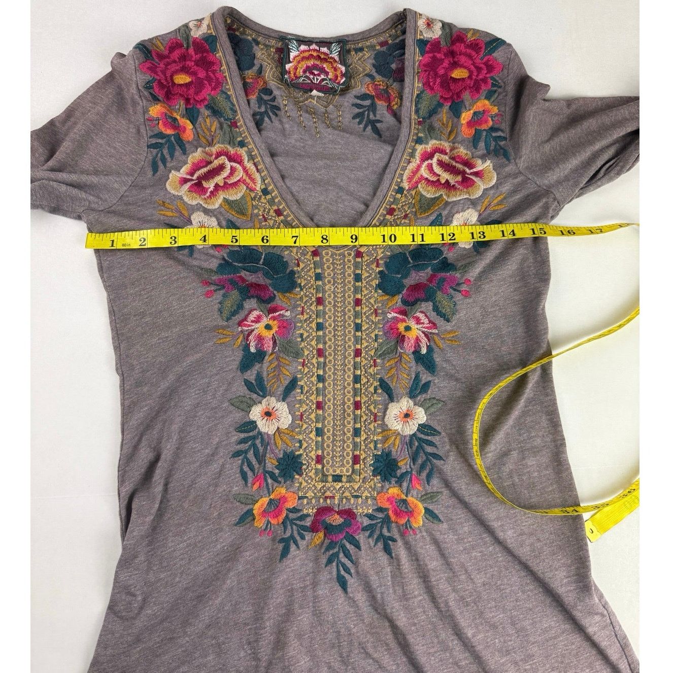 Johnny Was Johnny Was Katina Floral Embroidered T-Shirt - XS Size XS / US 0-2 / IT 36-38 - 7 Thumbnail