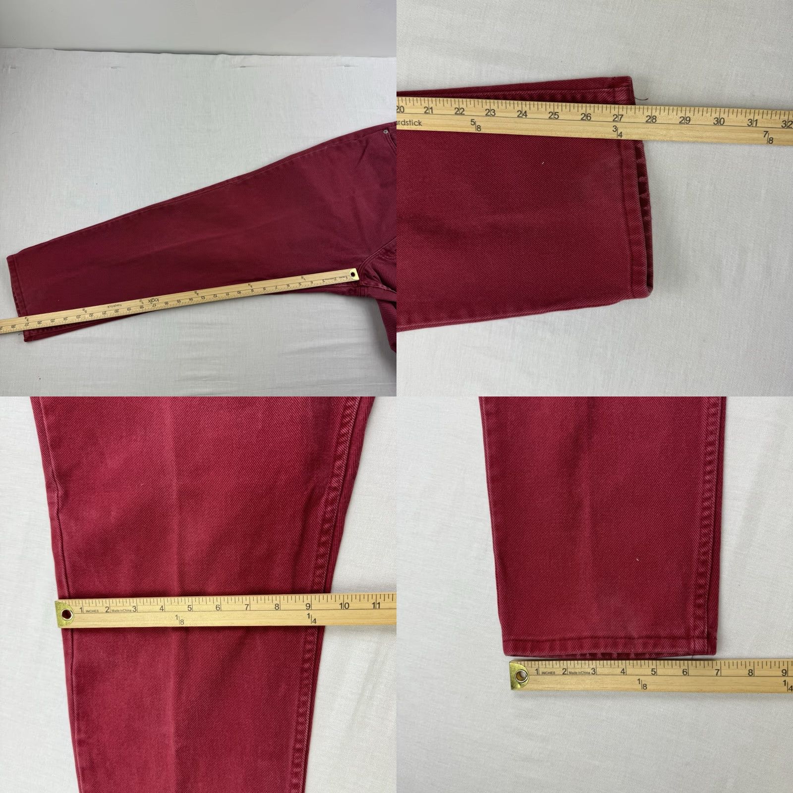 Faded Glory VINTAGE Faded Glory Jeans Womens 14 Petite Red Classic Y2K 90s Straight Leg Size 36" / US 14 / IT 50 - 8 Thumbnail