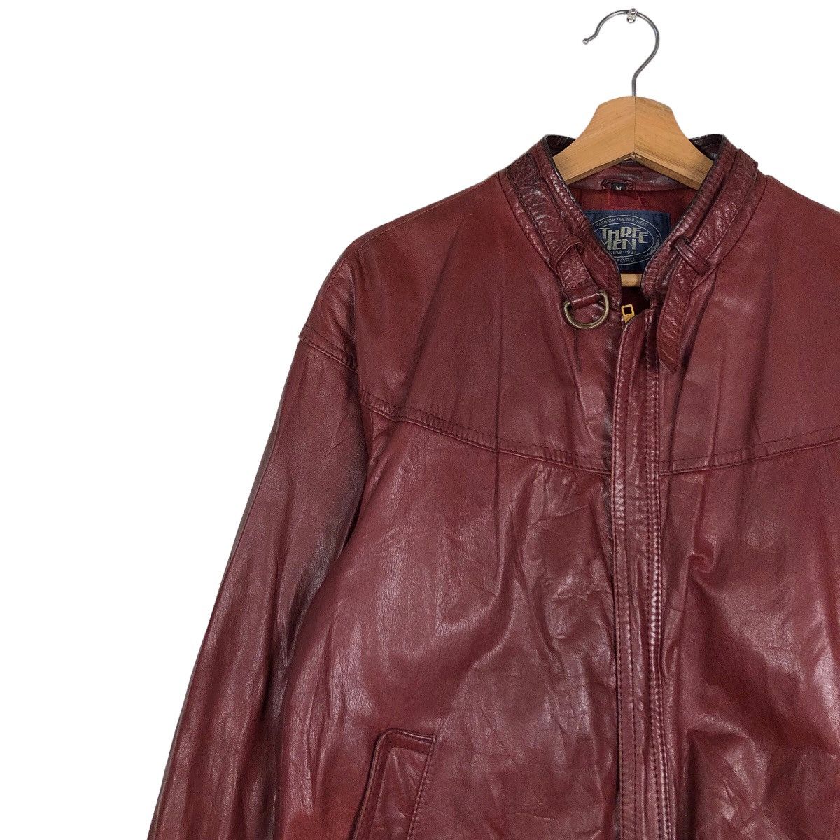 Japanese Brand 🔥Vintage Genuine Leather Biker Jacket Threemen Issey Miyake Size US M / EU 48-50 / 2 - 7 Thumbnail