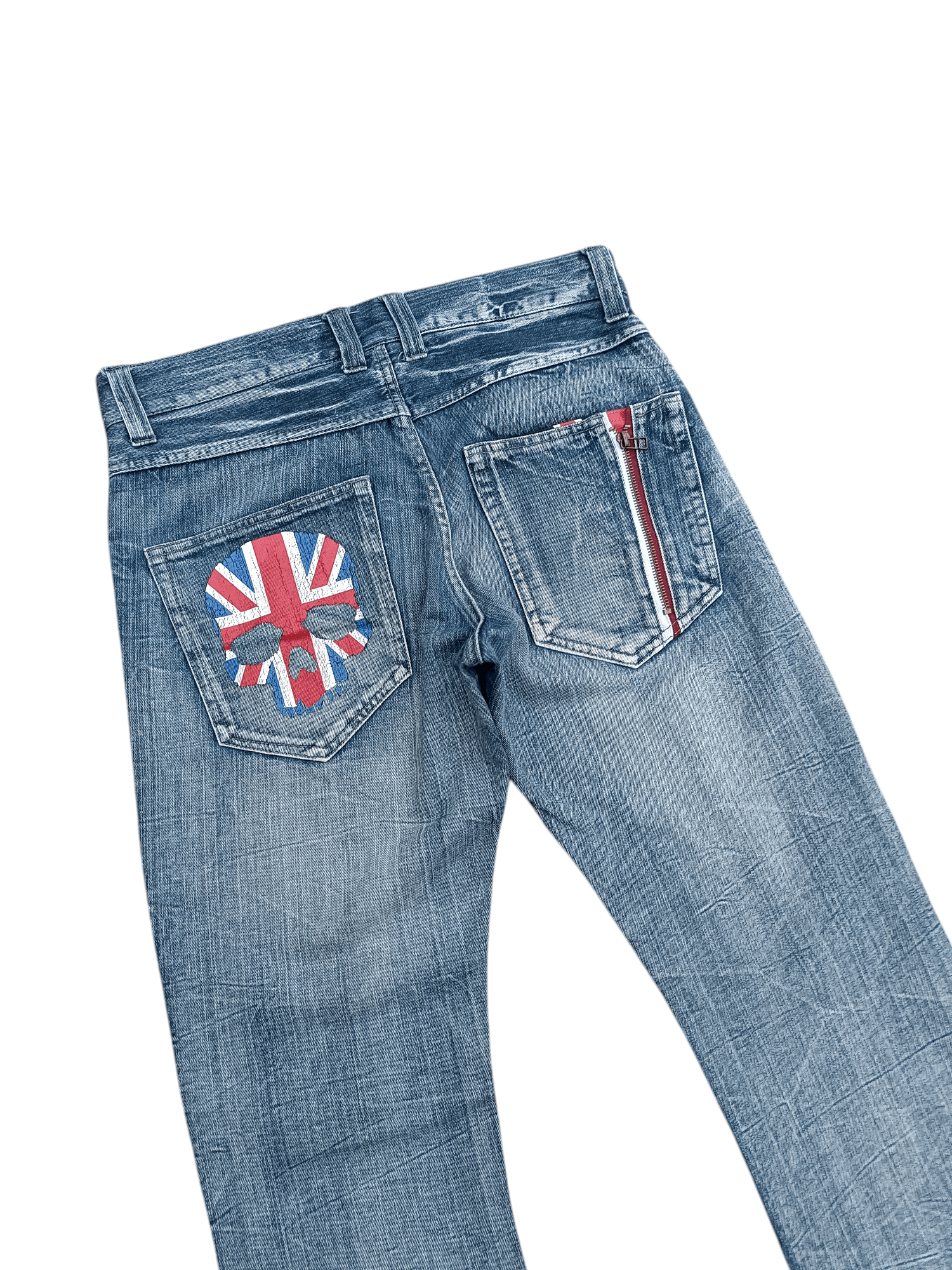 Seditionaries 🔥 Vintage Flare JACK SERIKA Seditionaries Skulls Jeans Size US 32 / EU 48 - 9 Thumbnail