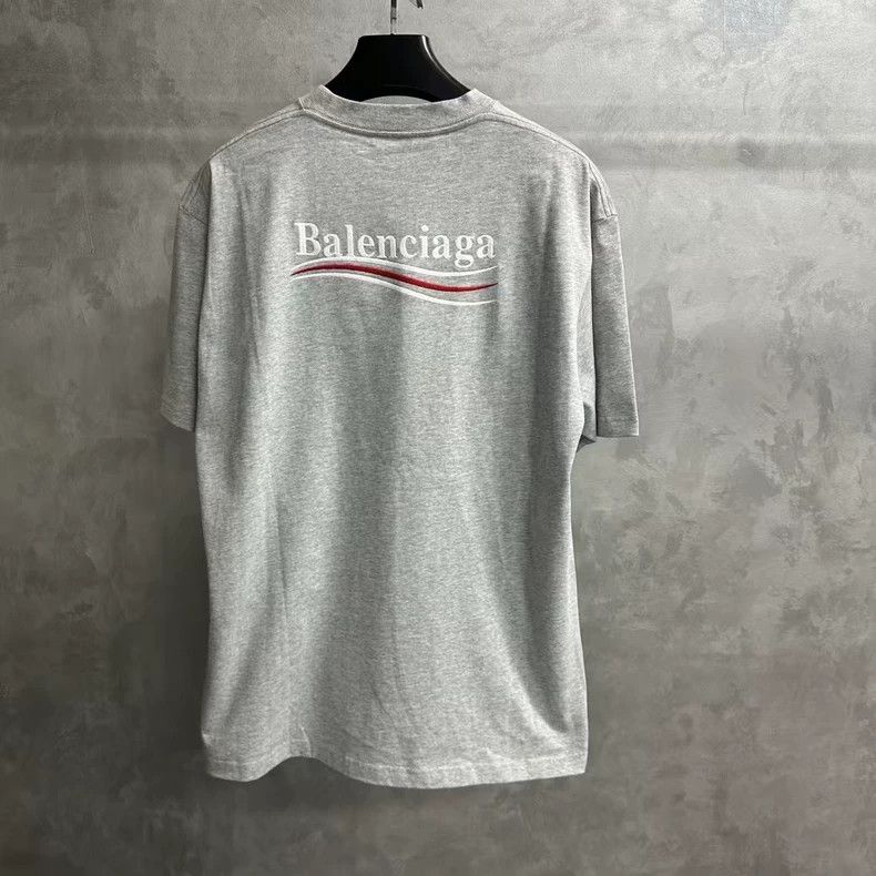 Balenciaga Balenciaga Grey Emblem Logo Printed Short Sleeve T-Shirt Size US XS / EU 42 / 0 - 2 Thumbnail