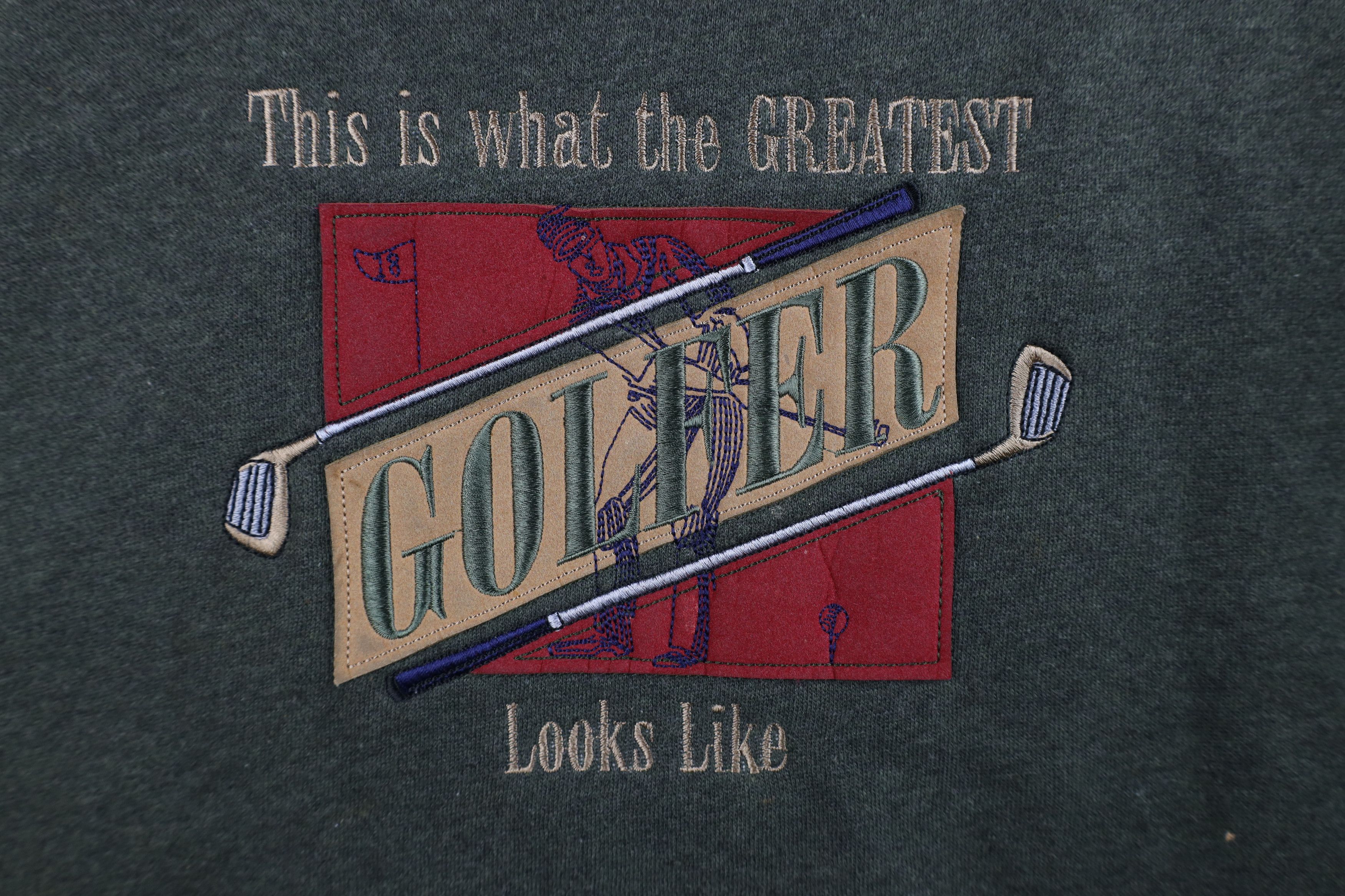 Vintage Vintage 90s Streetwear Worlds Greatest Golfer Sweatshirt Size US L / EU 52-54 / 3 - 4 Thumbnail
