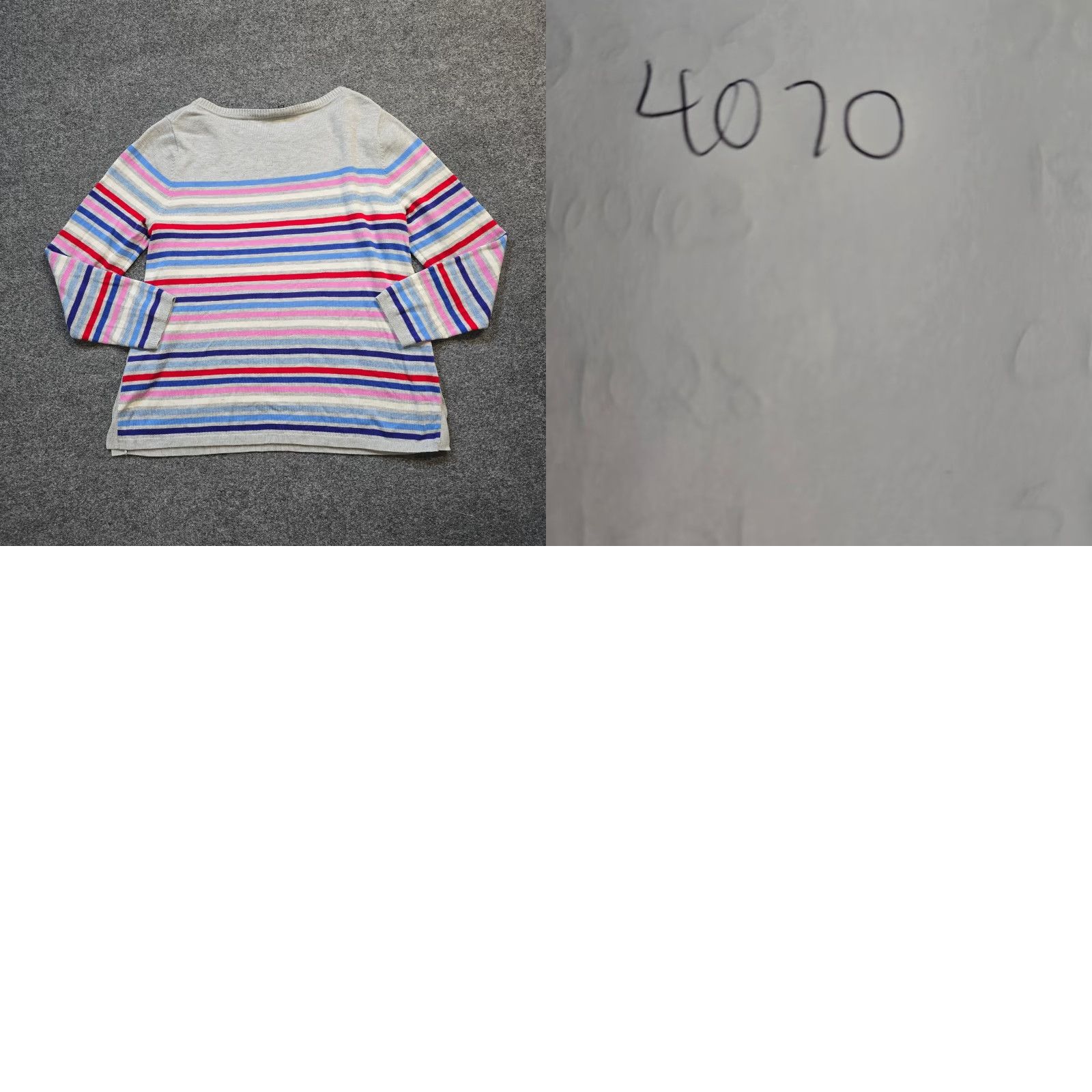 Talbots Talbots Sweater Womens Size XL Gray Rainbow Stripe Long Sleeve Casual Size XL / US 12-14 / IT 48-50 - 8 Thumbnail