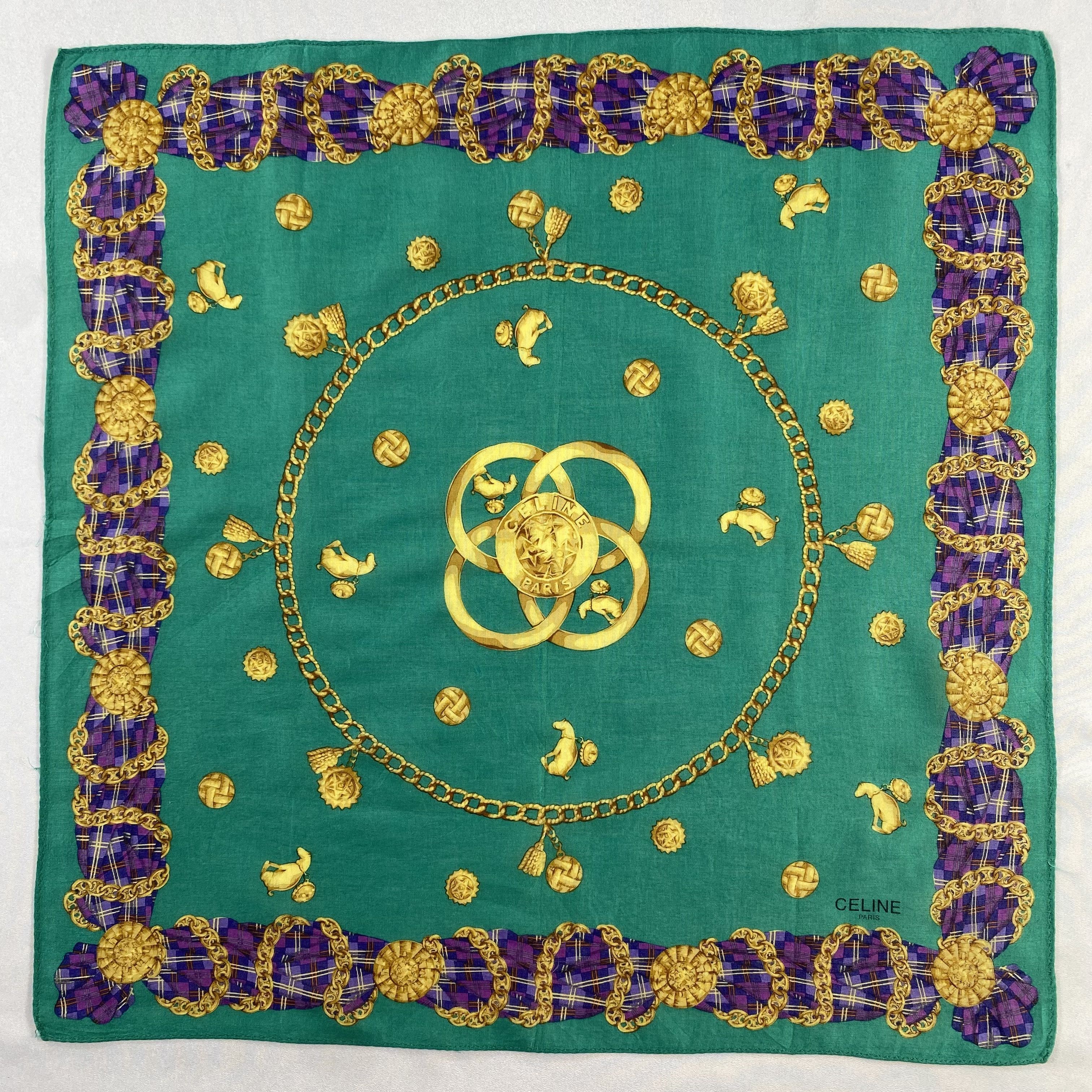 Celine × Vintage Celine Handkerchief / Neckerchief / Bandana-P1538 Size ONE SIZE - 1 Thumbnail