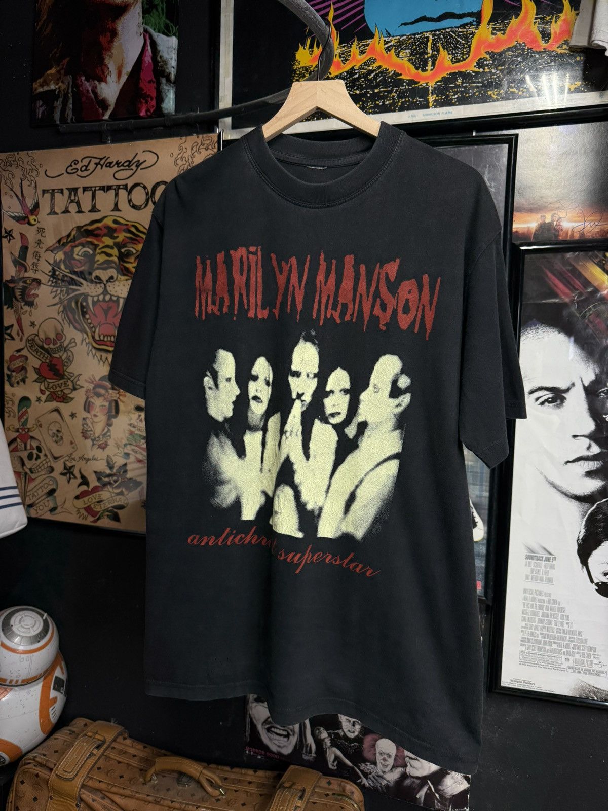 Vintage Vintage 90’s Marilyn Manson Band T-Shirt Rare Adult Large Size US L / EU 52-54 / 3 - 4 Thumbnail