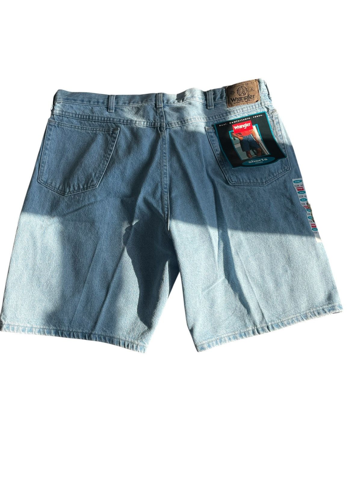 Wrangler Y2K Wrangler Mens light wash denim jorts shorts baggy 42 Size US 42 / EU 58 - 4 Thumbnail