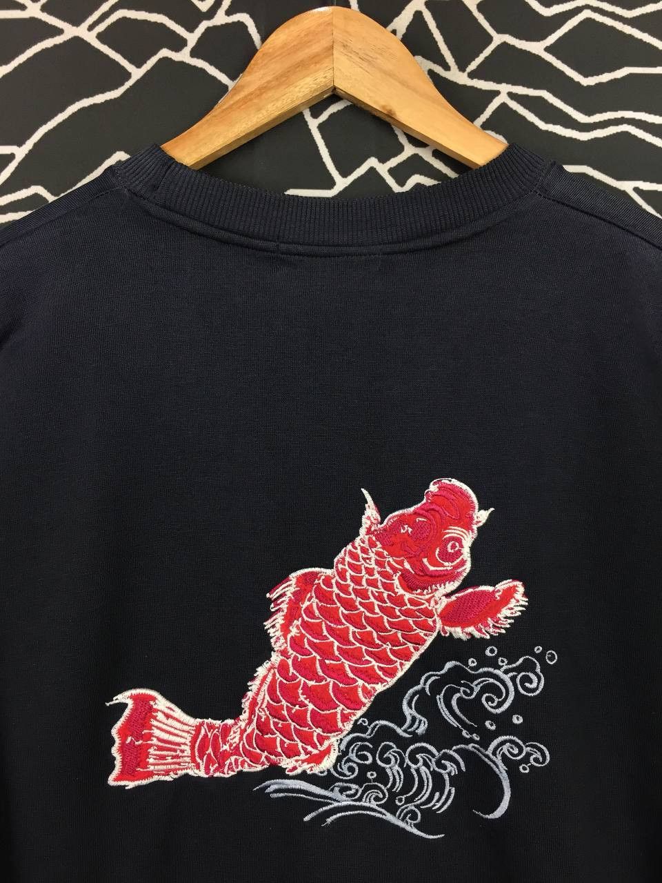 Vintage Vtg Nagomi Japanese Art Koi Fish Embroidery Sweatshirt Size US M / EU 48-50 / 2 - 10 Thumbnail