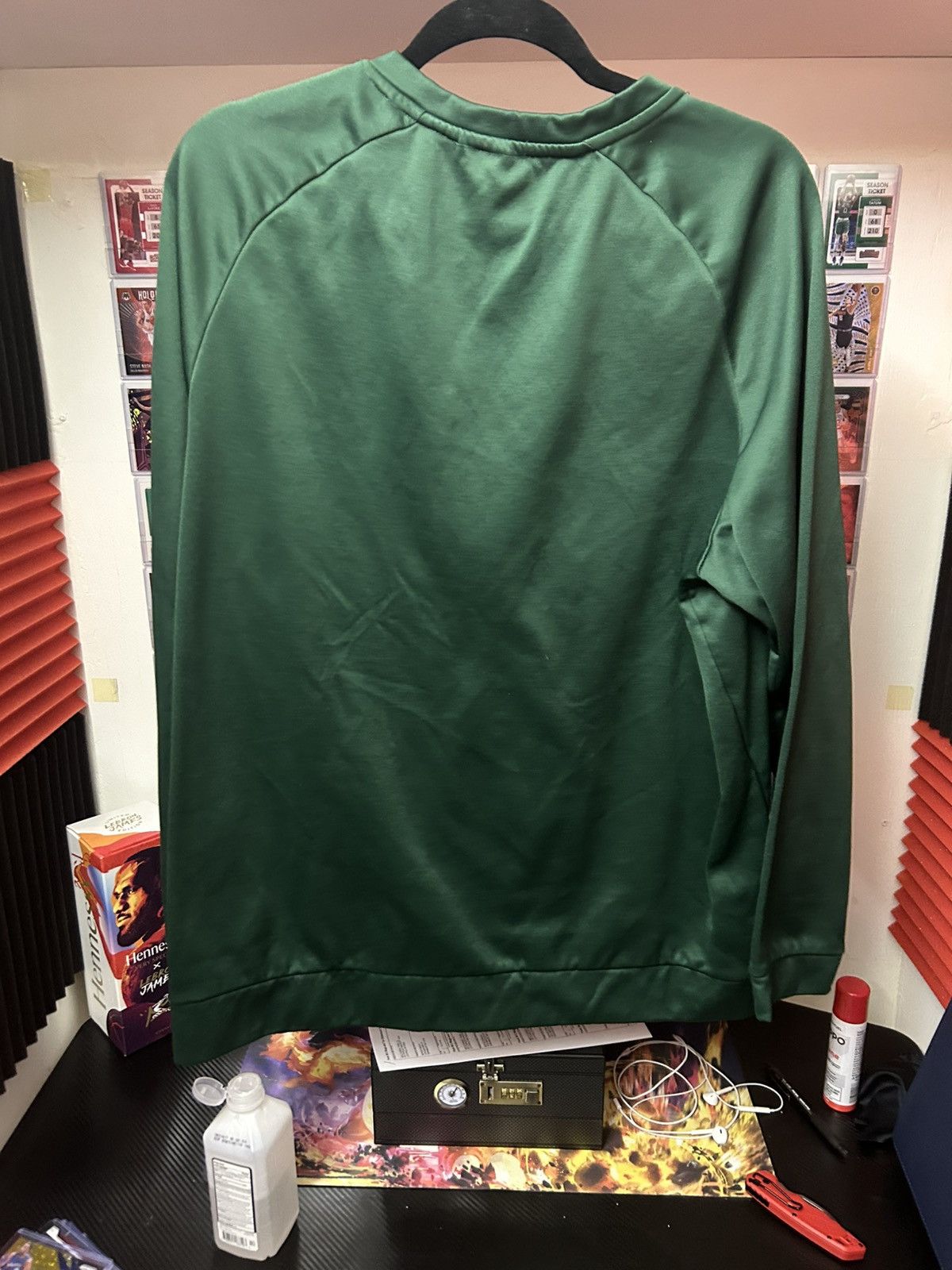 Nike Nike Dri Fit Green Crewneck Sweatshirt Size US L / EU 52-54 / 3 - 2 Thumbnail