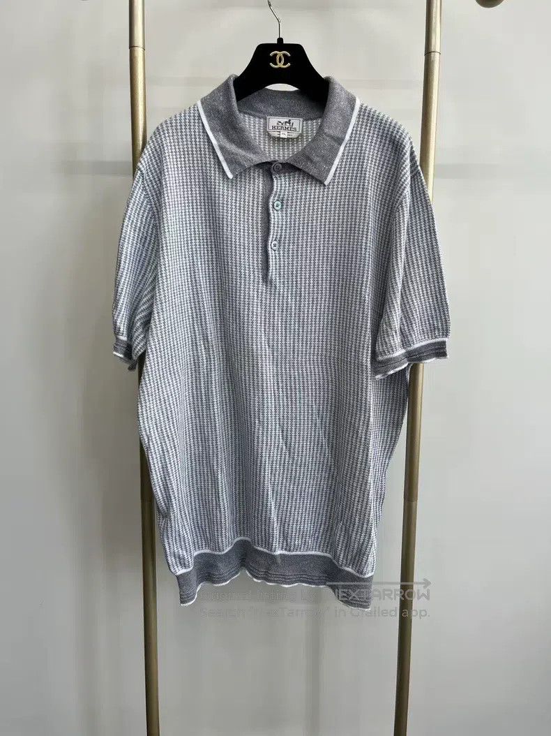 Hermes Knitted Polo shirt short-sleeved T-shirt