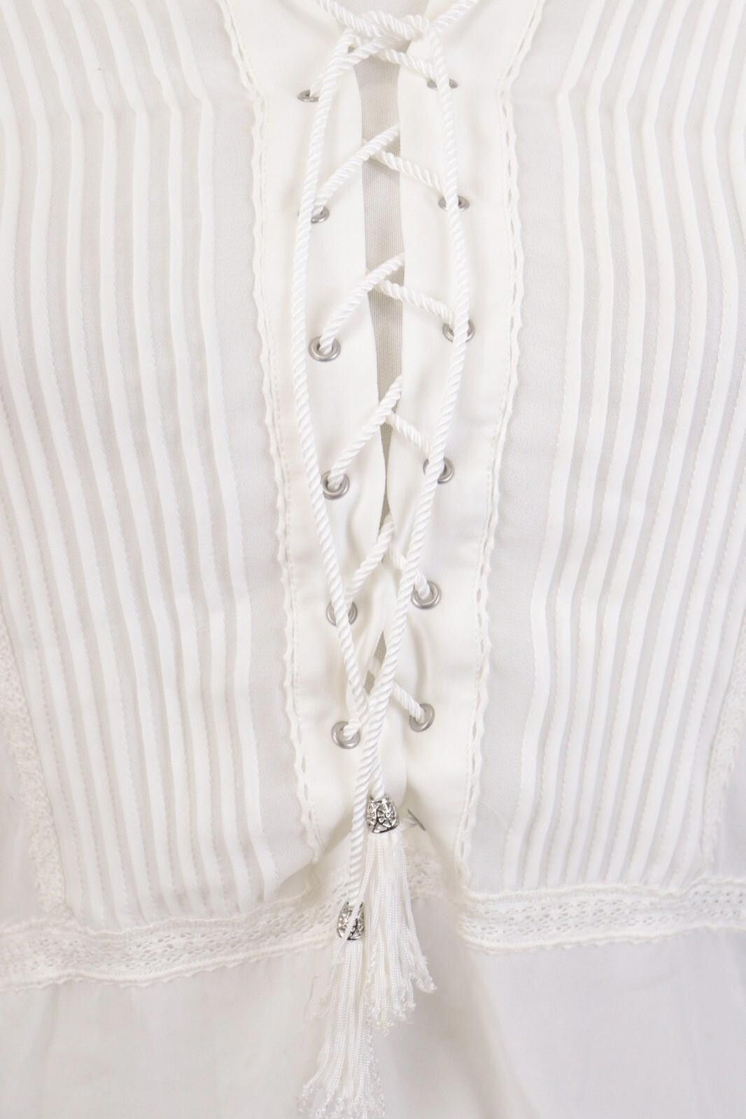 The Kooples The Kooples White Summer Mesh Peasant Shirt Size M Size M / US 6-8 / IT 42-44 - 4 Thumbnail