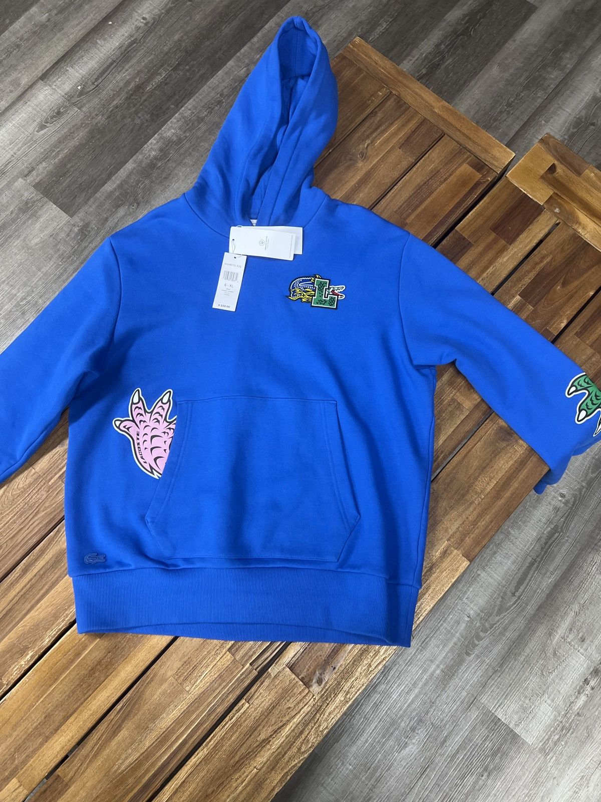 Lacoste Lacoste Comic effect print hoodie Size US XL / EU 56 / 4 - 3 Thumbnail