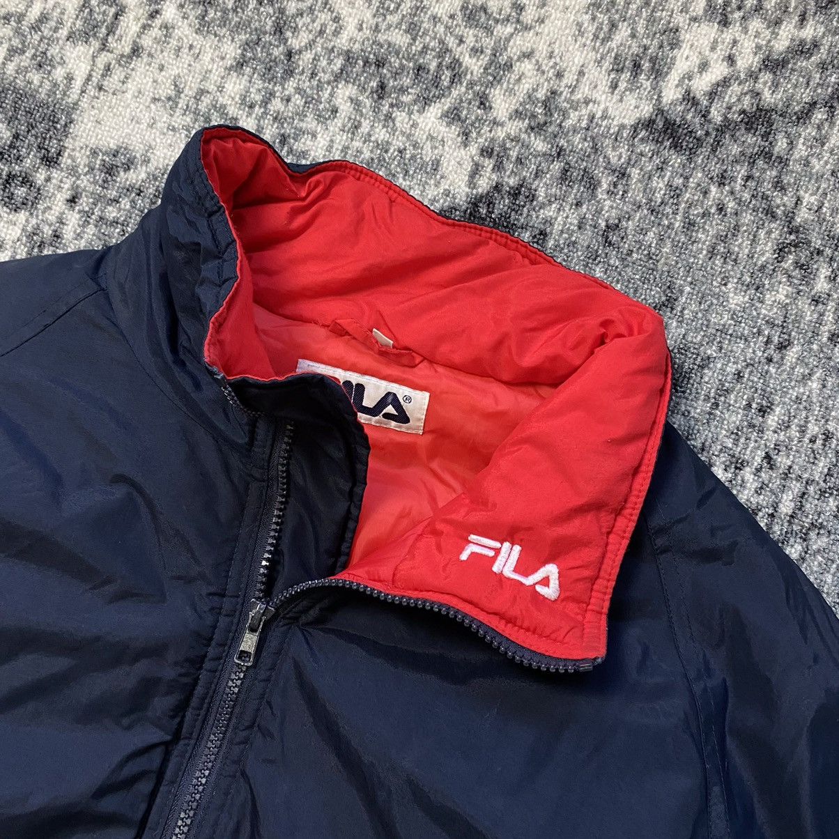 Fila Vintage FIla Down Jacket Elongated Jacket Zip Up Y2K 90s Size US XL / EU 56 / 4 - 4 Thumbnail