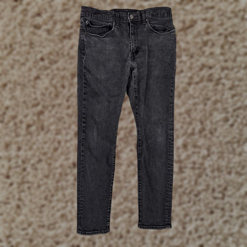 Levi's Levis 512 Jeans Black Denim Distressed Cotton 34x29 5-Pocket Regular Fit Adult Men Jeans Vintage No Size US 34 / EU 50 - 1 Thumbnail