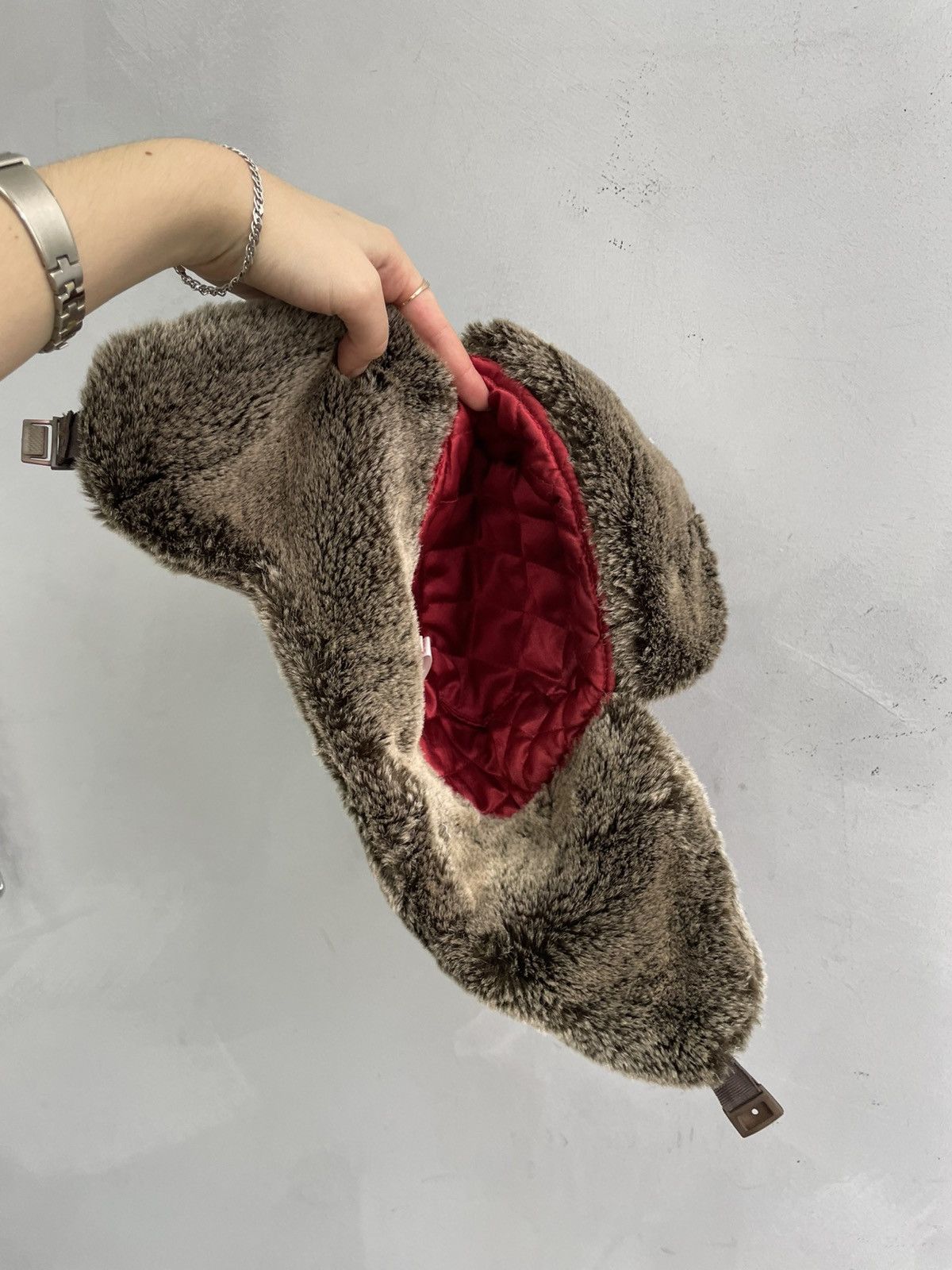 Hysteric Glamour Rare y2k fir fuzzy hysteric glamour hat cap Ushanka Size ONE SIZE - 7 Thumbnail